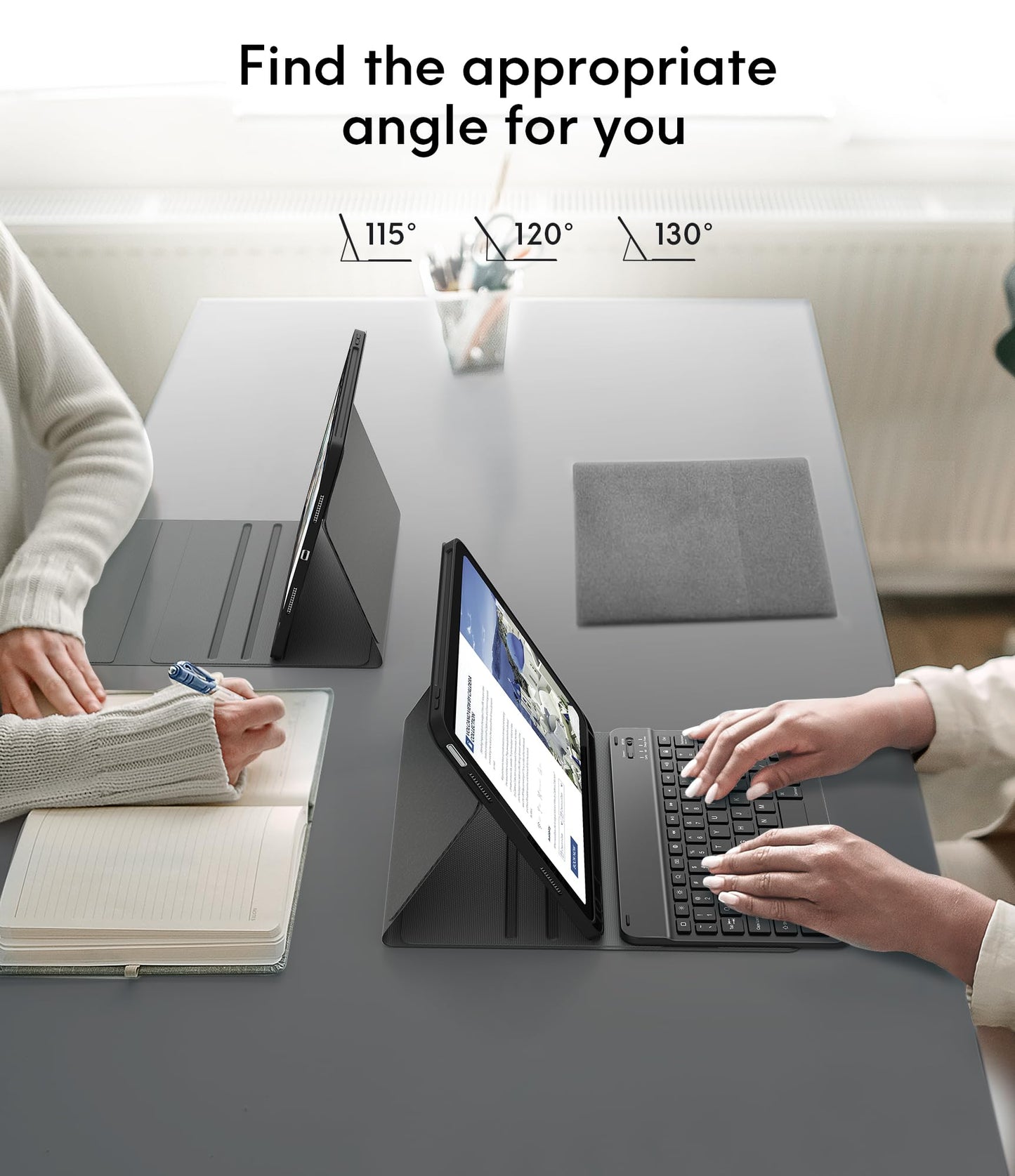 CHESONA Keyboard Case for iPad (A16) 11th 2025/10th Generation 10.9-inch 2022, Magnetic Detachable Wireless Keyboard, Stand Folio Keyboard Cover with Pencil Holder, Thin & Light, Black