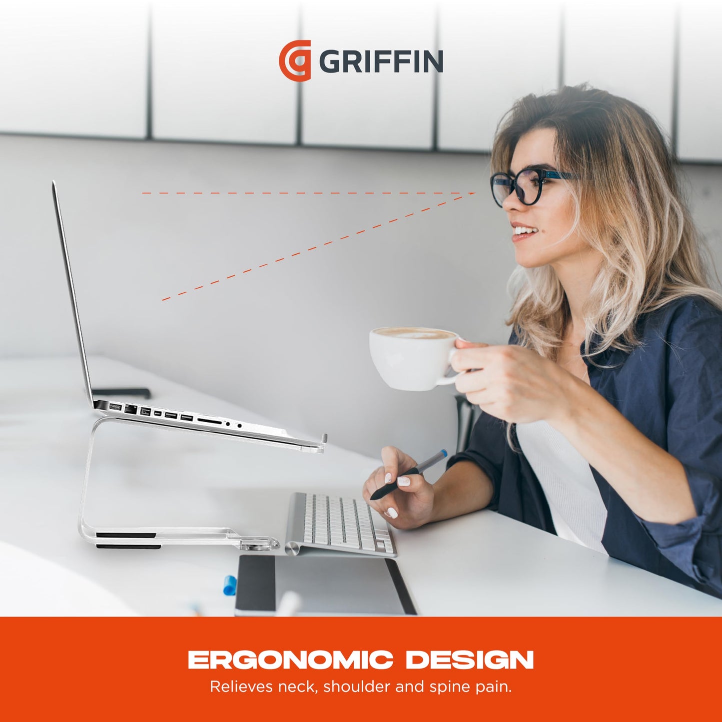 Griffin Desktop Charger/Cradle for Universal-Retail Packaging-Clear