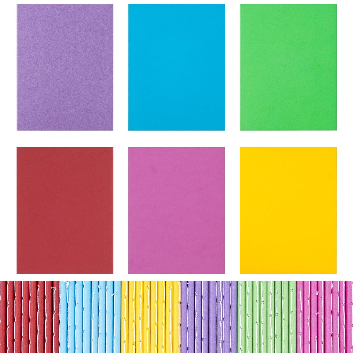 48 Pack 6 Colors Blank Colorful Travel Notebooks for Kids, Bulk Journals for Student Journals, Drawing, Sketchbook (4.2 x 5.5 in)