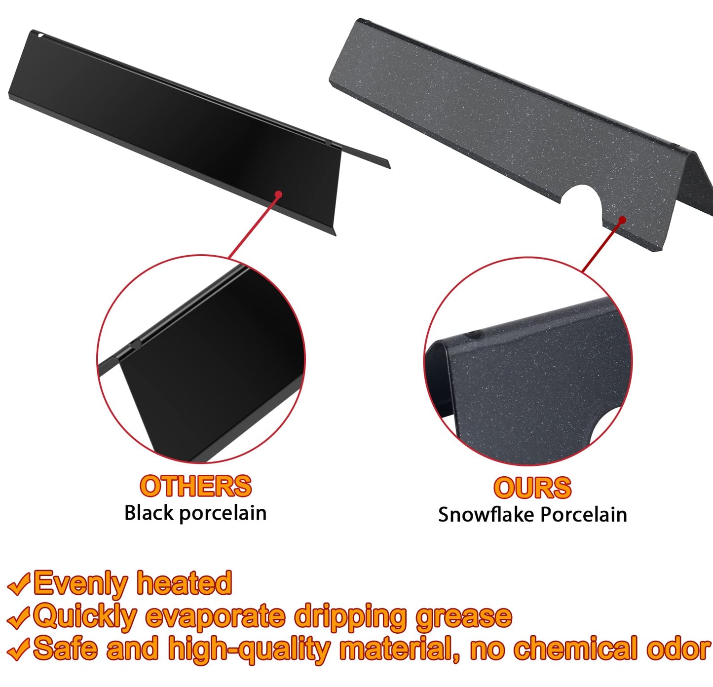66795 Flavorizer Bars for Weber Genesis II E-310, S-310, E-330, E-335 Grill Parts, Weber Genesis II/LX 300 Series S/E-340 Gas Grills (2017 and Newer), for Weber Genesis ii Flavorizer Bars 66032 67095