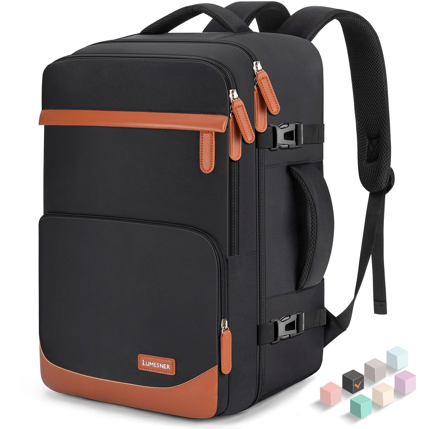 40/50L Travel Backpack with USB Charging Port, Water-Resistant Carry On Backpack, Business Laptop Backpack for Men Women