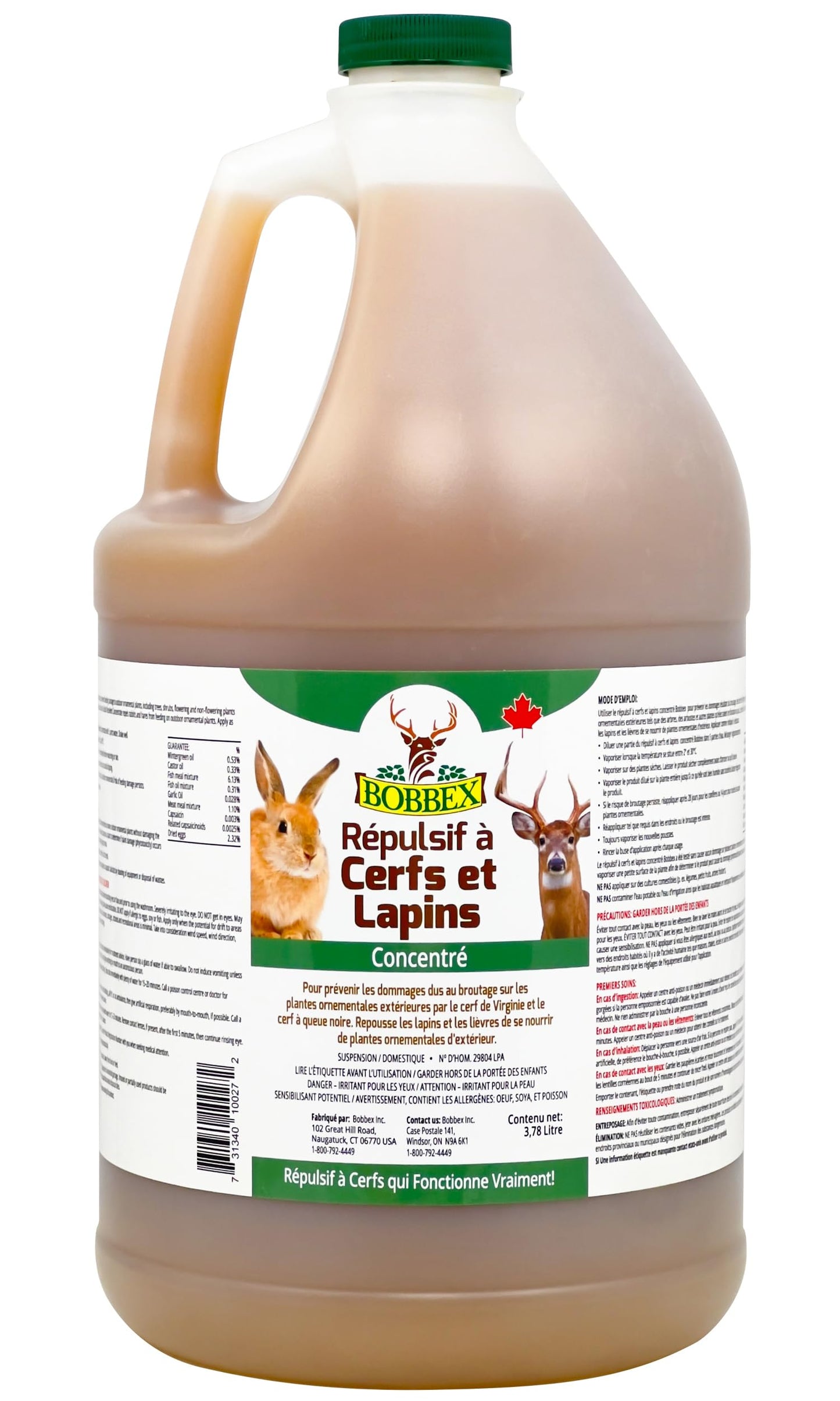 Bobbex Deer & Rabbit Repellent 3.78 Liter Concentrate