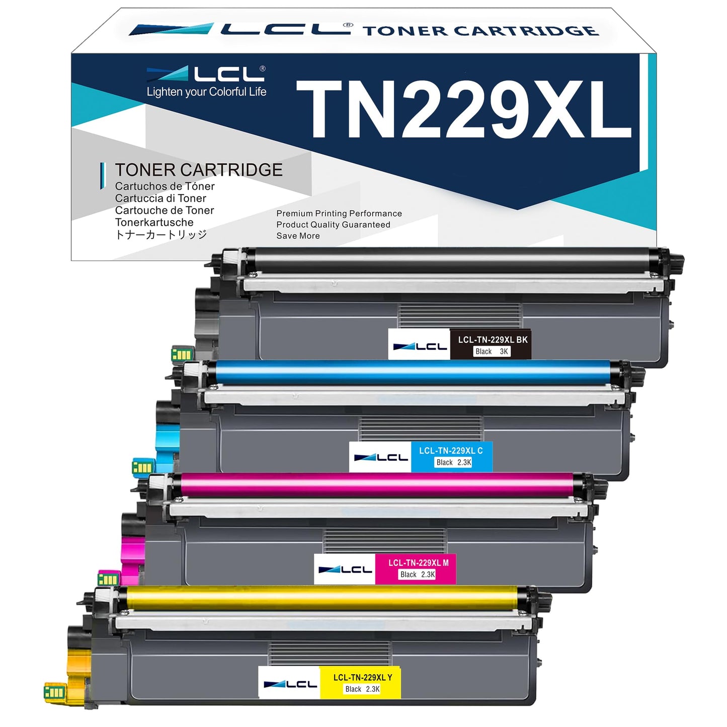 LCL TN-229XL Toner Cartridge Replacement for Brother TN229 TN229XL TN229XXL HL-L3220CDW HL-L3280CDW HL-L3295CDW HL-L3300CDW HL-L8245CDW MFC-L3720CDW MFC-L3765CDW MFC-L3780CDW MFC-L8395CDW(4-Pack)