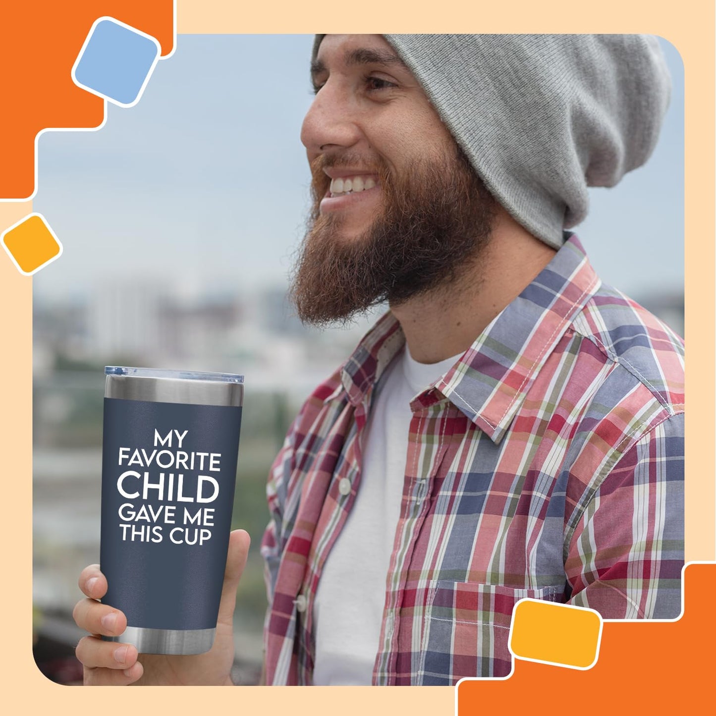 NewEleven Birthday Gift for Dad - Birthday Gifts for Dad from Daughter, Son, Kids - Husband Gift - Birthday Present Ideas for Father, New Papa, Bonus Father from Daughter, Son - 20 Oz Tumbler