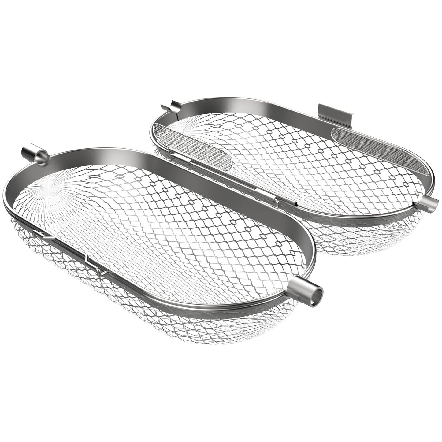 Napoleon Rotisserie Grill Basket 64000, Stainless Steel BBQ Rotisserie Basket for Napoleon and Other Gas Grills, Fits All Standard Spit Rods, Best for Even Cooking of Wings, Fries, Veggies