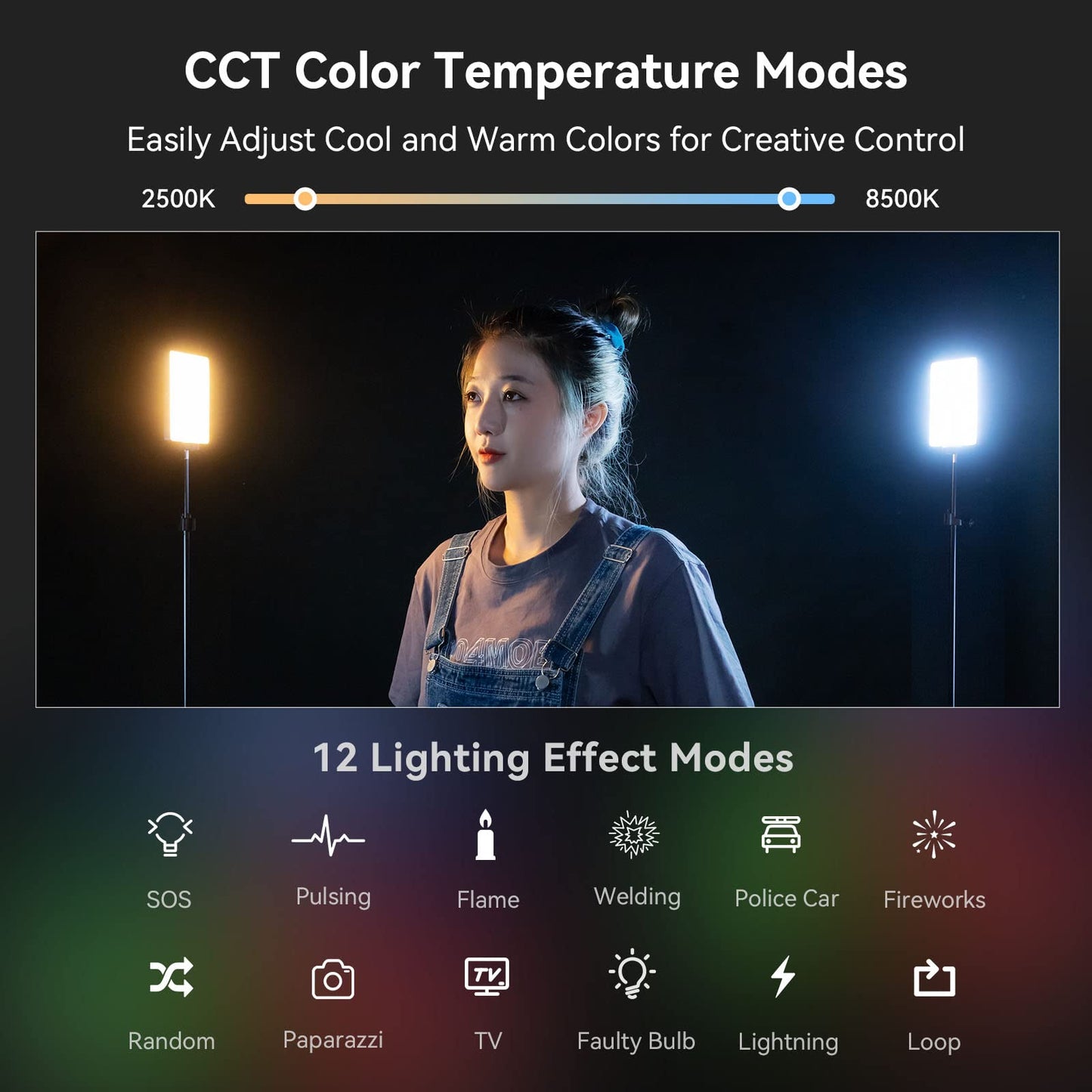 SmallRig RM120 RGB Video Light Portable On Camera Light,5000mAh Long Battery Life,Professional Video Conference Lighting 2500K-8500K 98+ CRI Full Color LED Light Panel for TikTok,Photography 3808