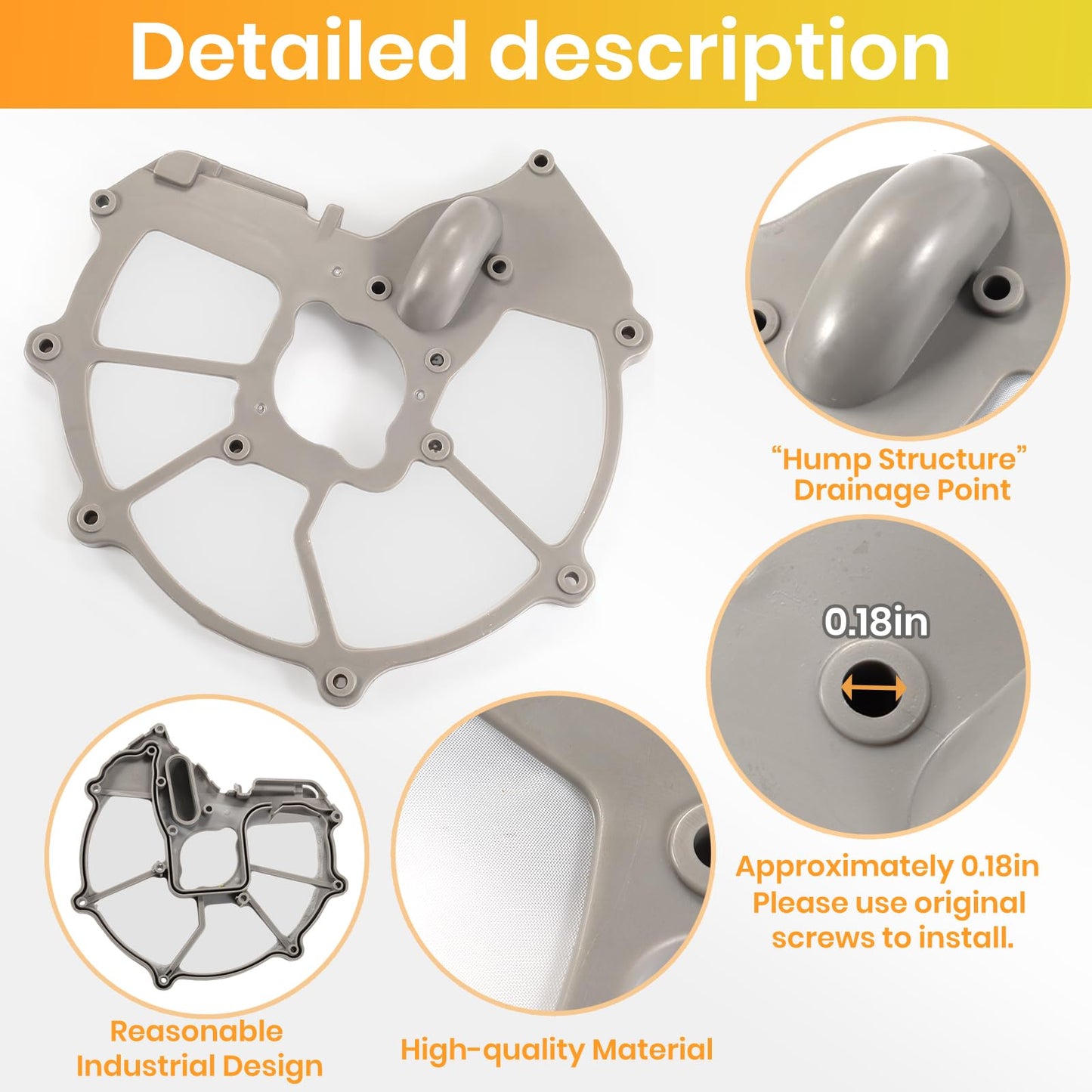 Upgrade DD81-01635A for Sam-Sung Dishwasher Mesh Filter Sump Filter (Hump Version) - Compatible with Samsung Dishwasher Parts (DD63-00104A