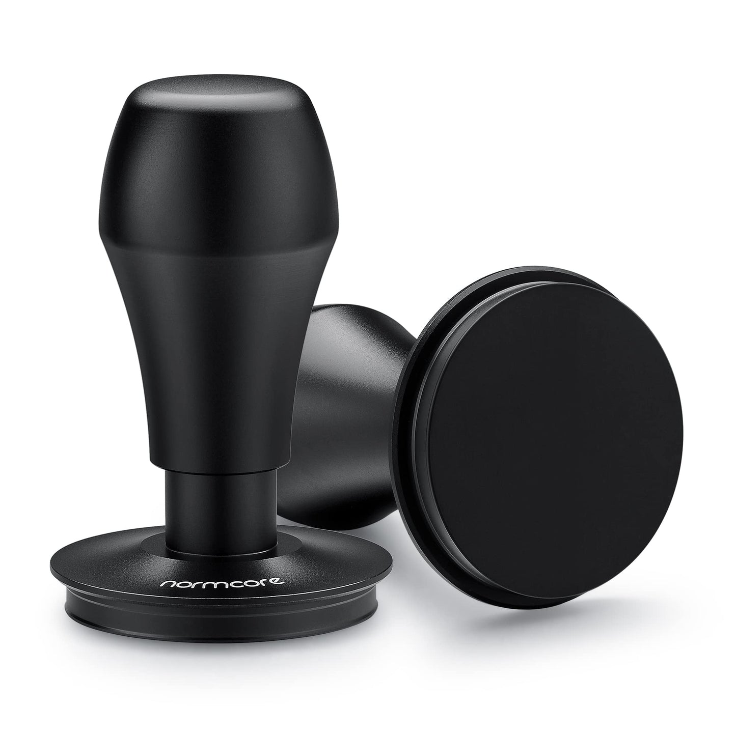 Normcore 58.5mm Espresso Coffee Tamper V4 - Spring Loaded Tamper with Titanium PVD Coating Flat Base -15lb / 25lb / 30lbs Replacement Springs