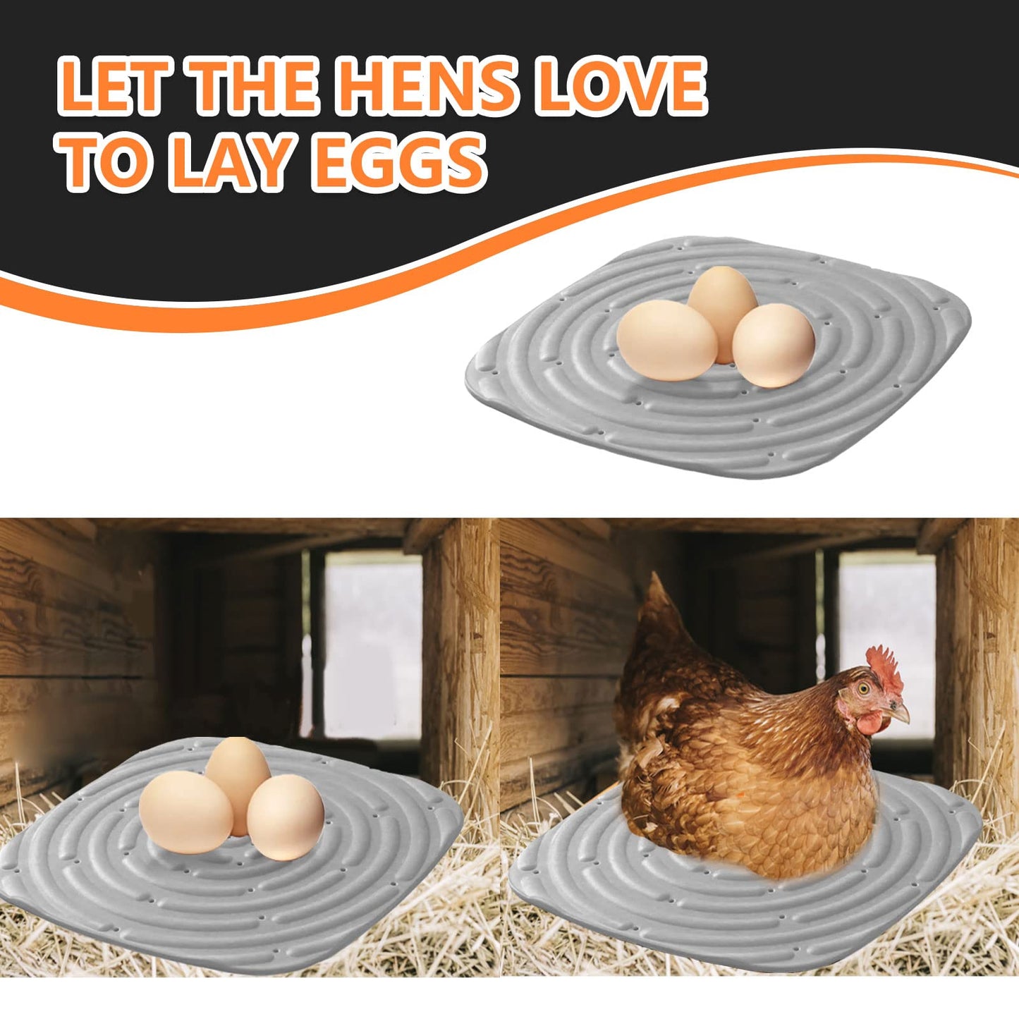 8 Pack Washable Nest Pads, Sponges Nesting Box Liners, Chicken Bedding for Coop, Laying Eggs Boxes, Nesting Pads, Coop Accessories (Gray)