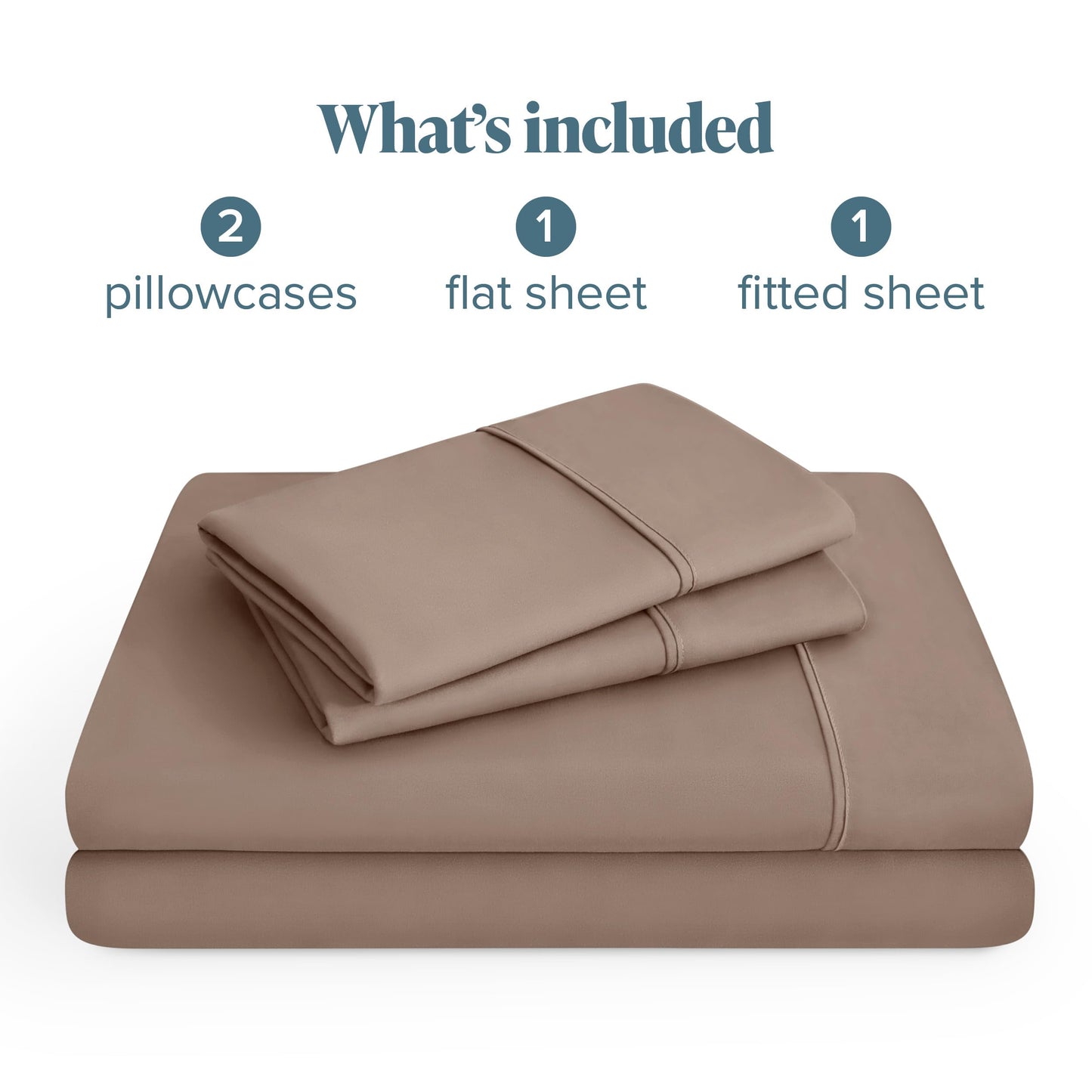 Bare Home King Sheet Set - 1800 Ultra-Soft Microfiber King Bed Sheets - Double Brushed - King Sheets Set - Deep Pocket - Bedding Sheets & Pillowcases (King, Taupe)