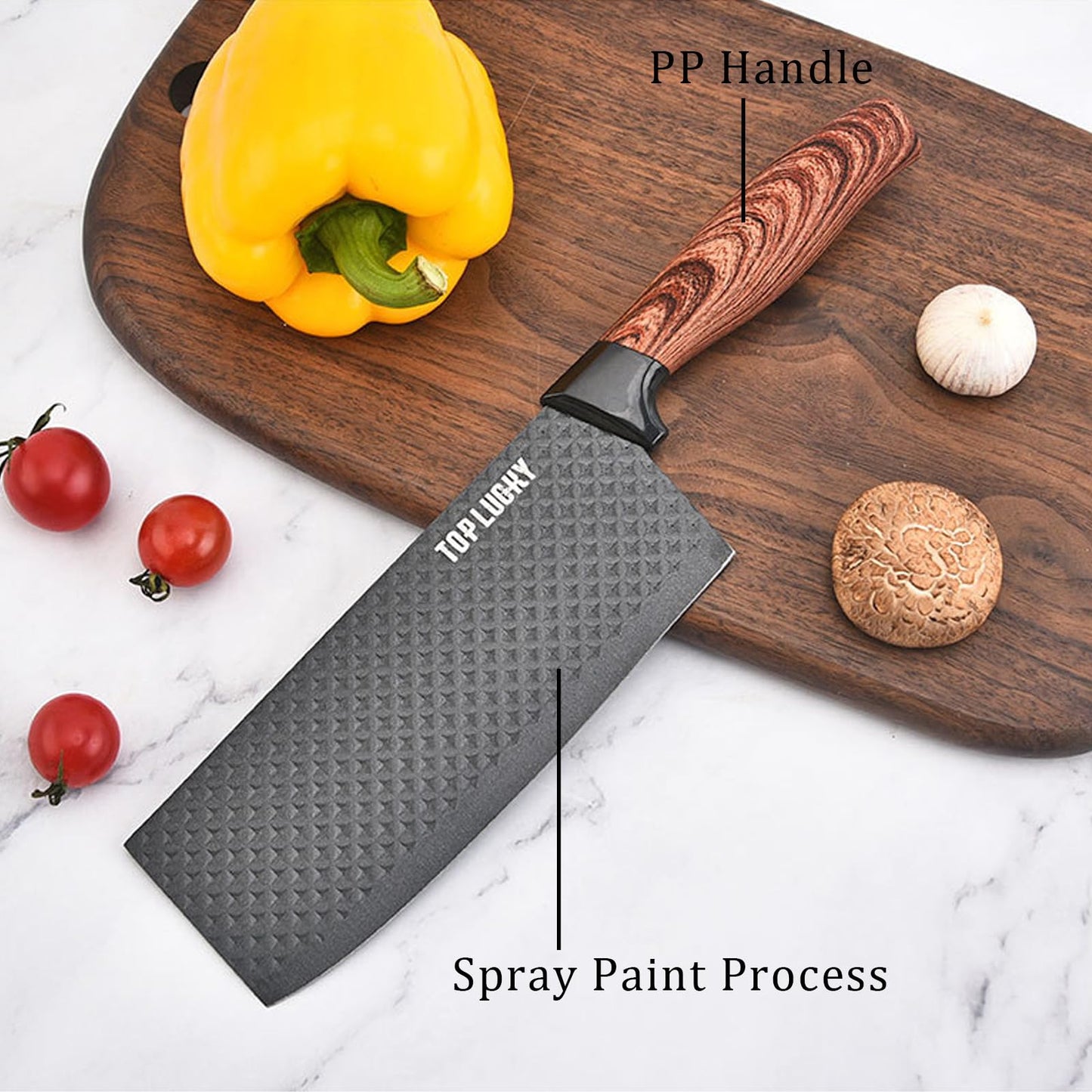 Kitchen Knife Set, 6-Pieces Black Sharp Knife Set for Kitchen, Non-Stick Non-Slip Stainless Steel Chef Knife Set with Universal Knife Block Suitable for Home Restaurant (Black)