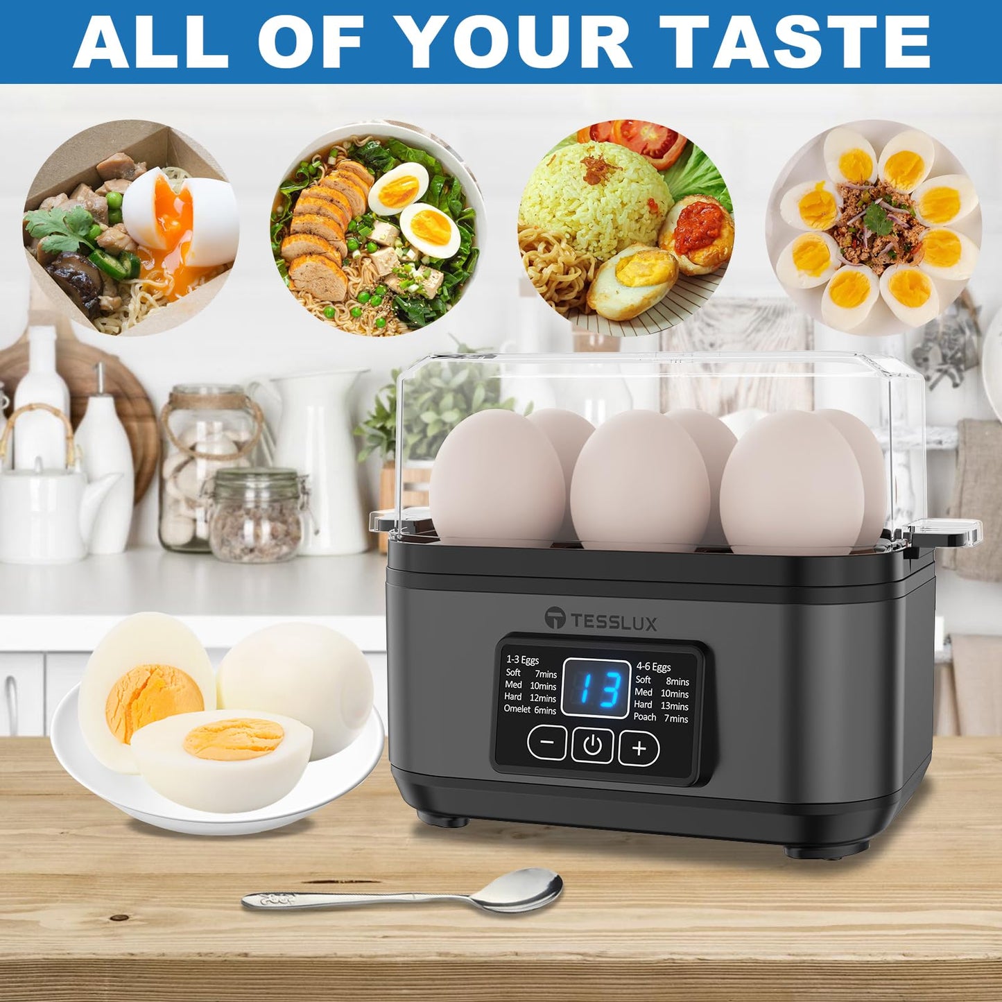 Tesslux Electric Rapid Egg Cooker, 6 Egg