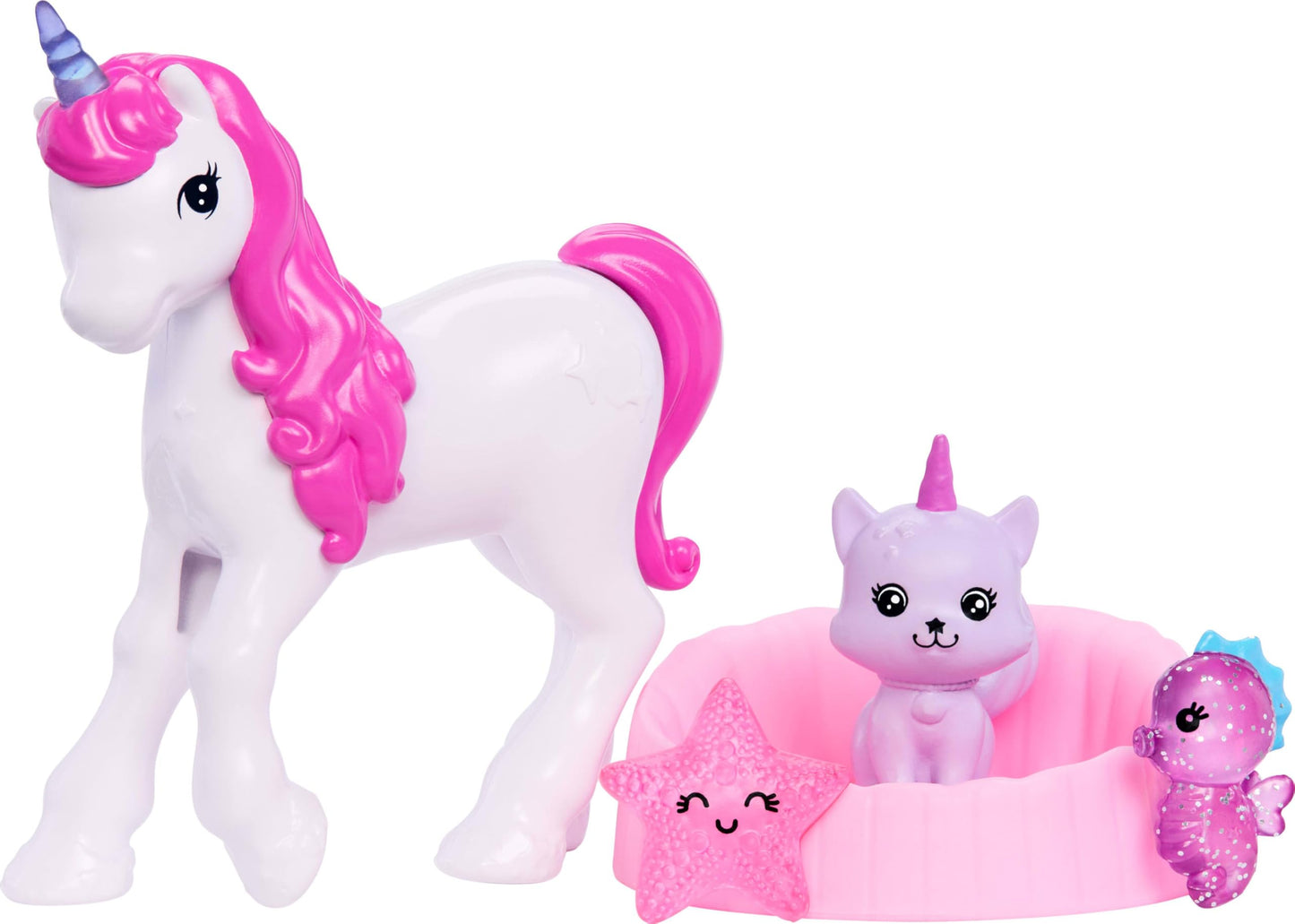 Barbie Advent Calendar with Doll & 24 Surprise Toy Accessories Including Unicorn & Pets, Transform Fashion Doll into Mermaid, Fairy & More