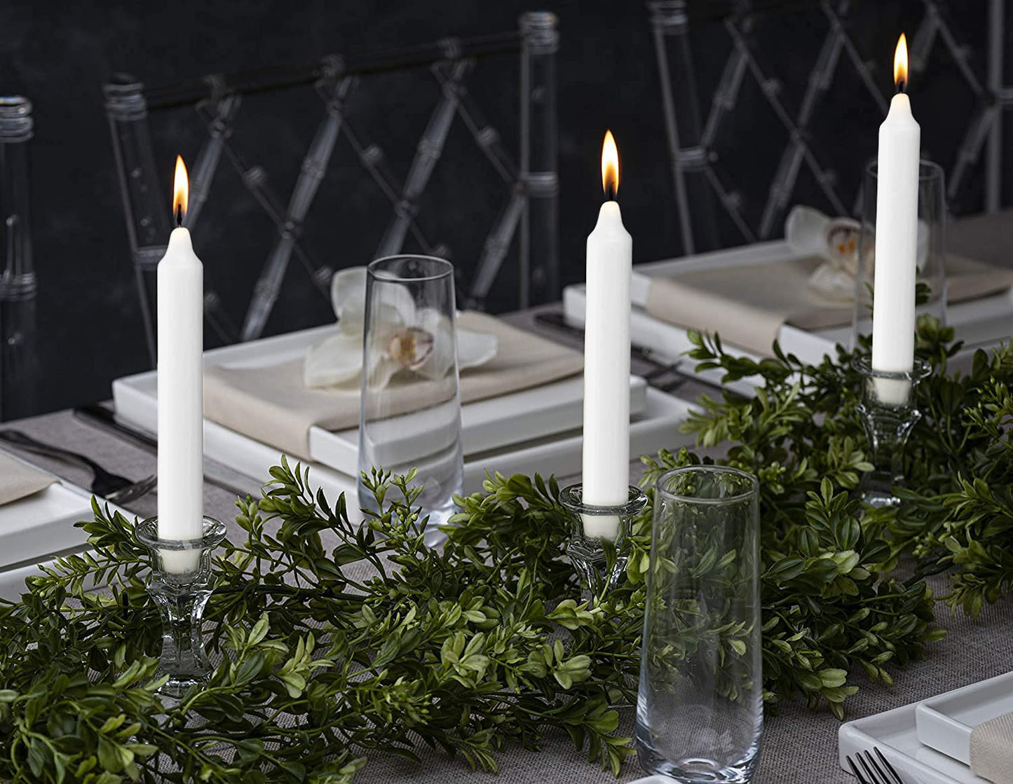 BOLSIUS White Household Candles 7 Inch Dinner Candlesticks - 45 Count Bulk Pack - 6+ Hours Clean Burning - Premium European Quality - Shabbat Candles - No Palm Oil - 0% Animal Fat - Emergency Candles