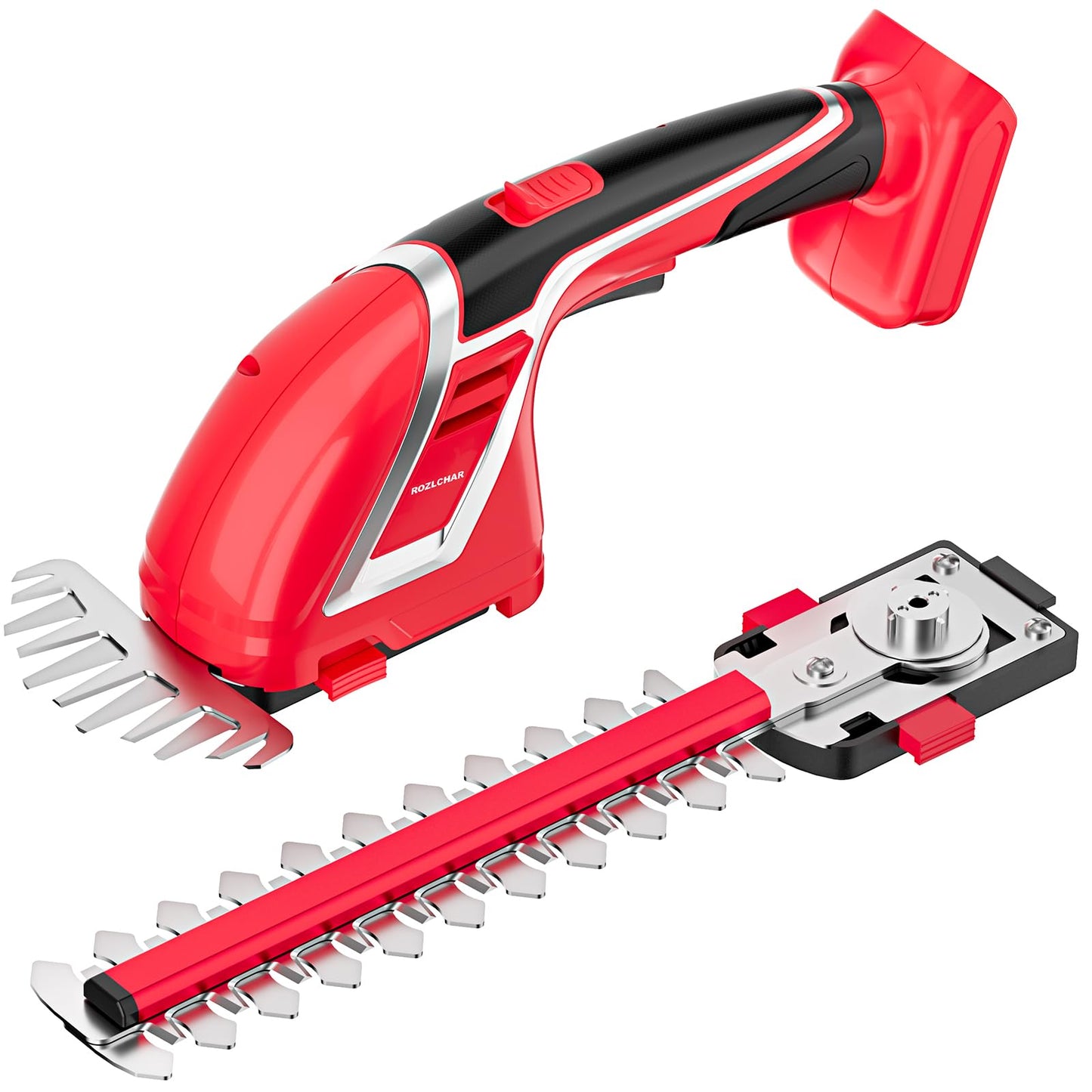 Rozlchar Cordless Hedge Trimmer & Grass Shears Handheld Compatible for Milwaukee 18V Battery(No Battery), Lightweight 7.87'' Electric Hedge Trimmer 4.7" Grass Cutter Combo for Lawn, Backyard, Garden