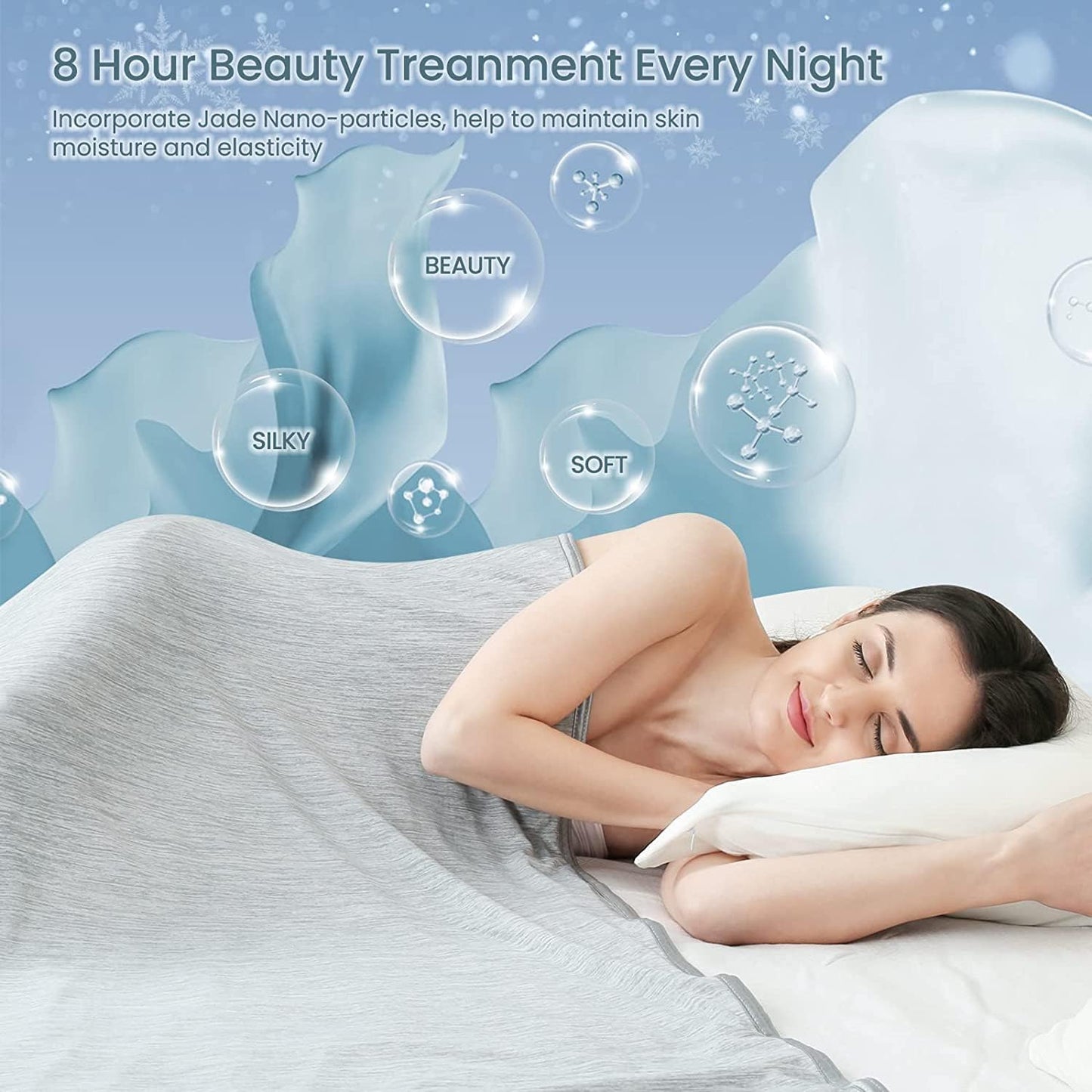 Elegear Cooling Blanket King, Breathable Summer Blanket Lightweight Q-MAX>0.5, Arc-Chill 3.0 Fiber Cool-to-Touch Ice Cool Blanket Double Sided for Hot Sleeper Night Sweats, Adults, Grey, 90X108 inch