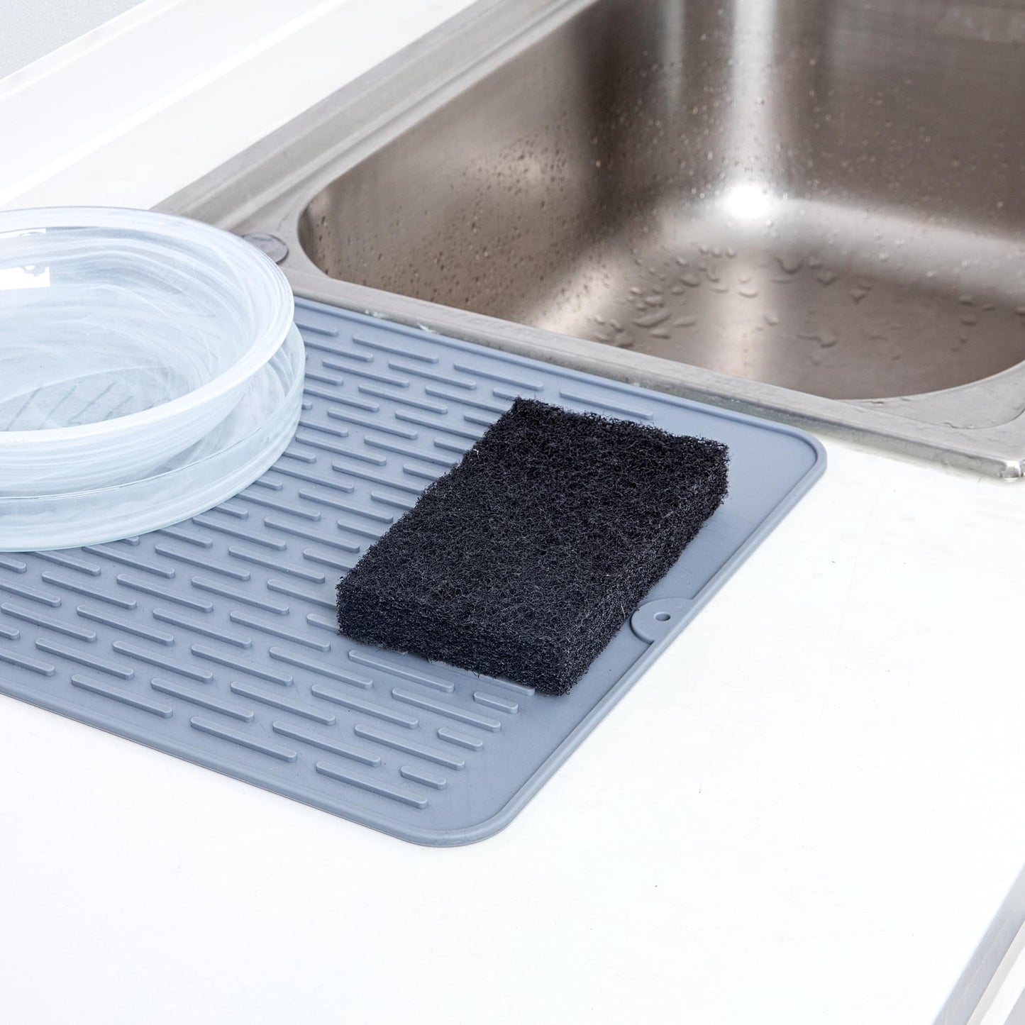 Restaurantware-RW Clean 6 Inch x 3.5 Inch Scouring Pads, 10 Multi Purpose Scrub Pads - Non Abrasive, Heavy Duty, Black Nylon Scrub Pads for Cleaning, for Cleaning Or Scrubbing,