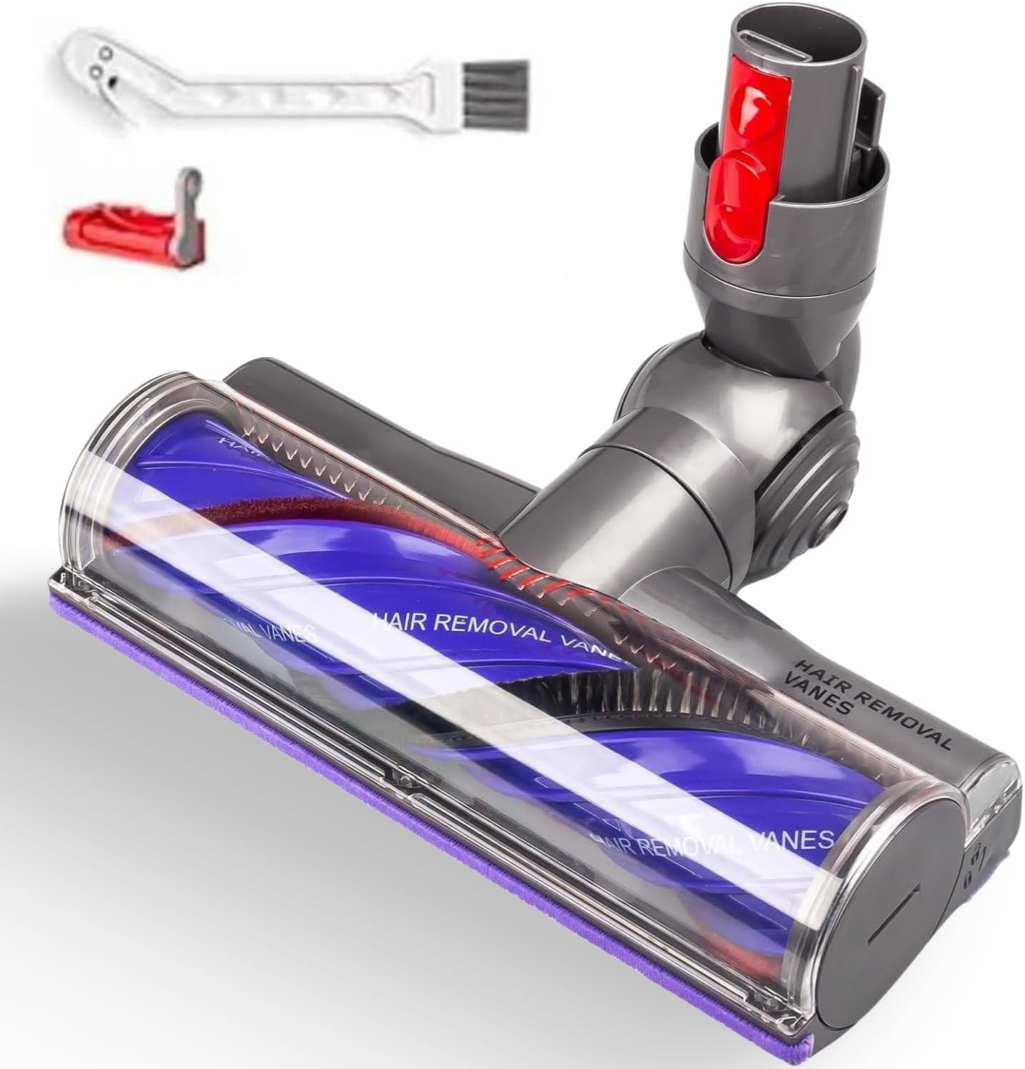 Upgrade Anti-Tangle Replacement Vacuum Head for Dyson V7 V8 Cyclone V10, V11, V15 Cordless Vacuum Cleaners, Quick Release Motor-Head Brush Roller for Dyson SV10 SV11 SV12 Vacuum Attachments Parts