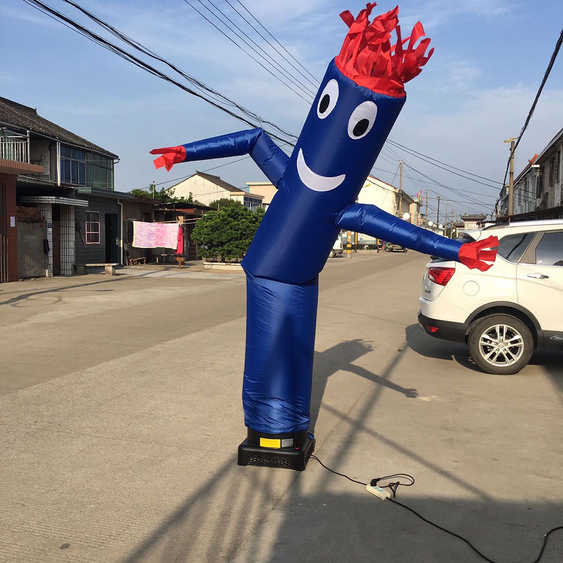 20ft Advertising Inflatable Tube Man Blow Up Giant Fly Puppet Waving Arm Guy Decorative Signs for Business Store Party (Not Include 18" Blower)