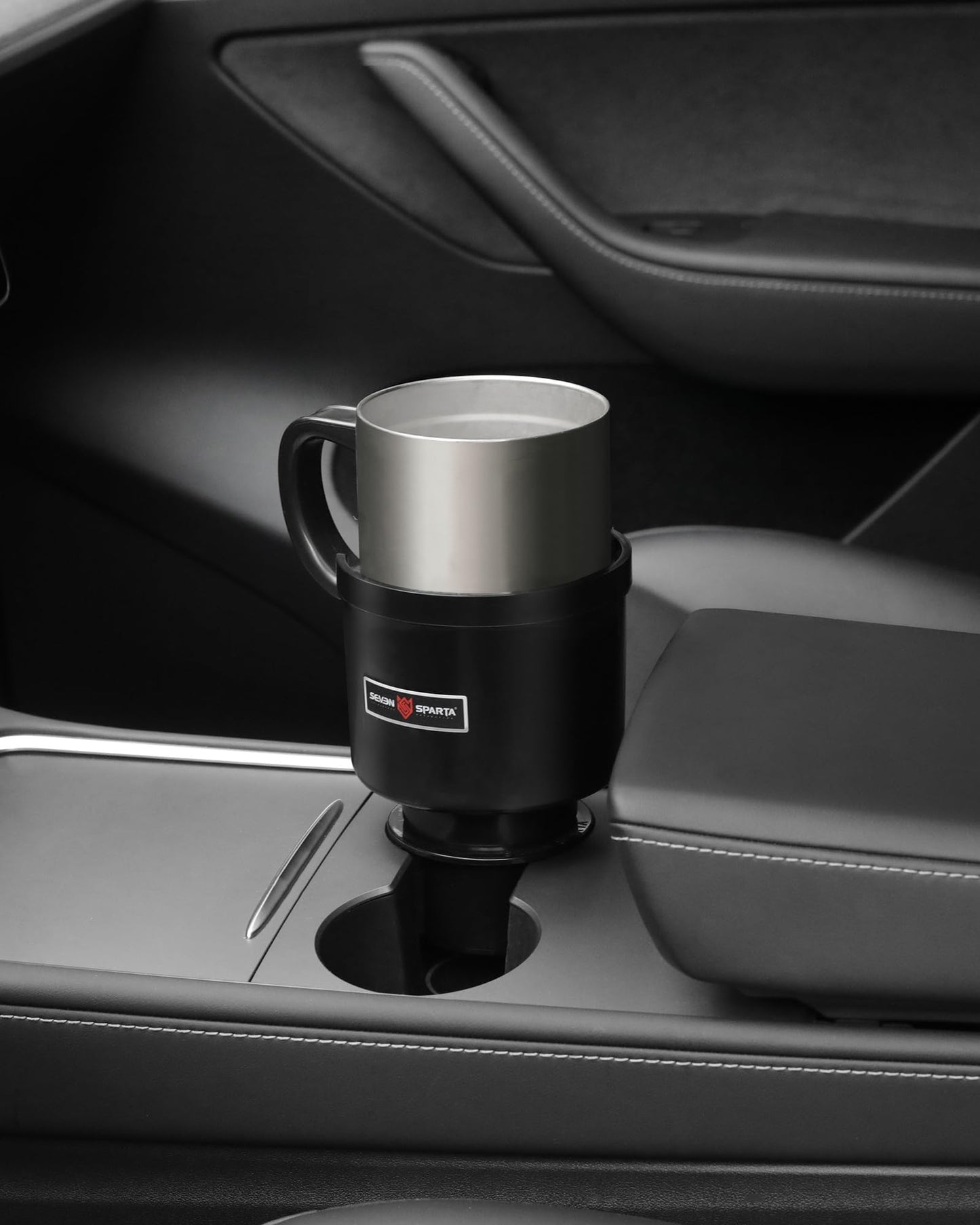 Upgraded Car Cup Holder Expander Adapter with Offset Adjustable Base, Compatible with Yeti 14/24/36/46oz Ramblers, Hydro Flasks 32/40oz, Other Large Bottles Mugs in 3.4"-4.0", 2 Pack