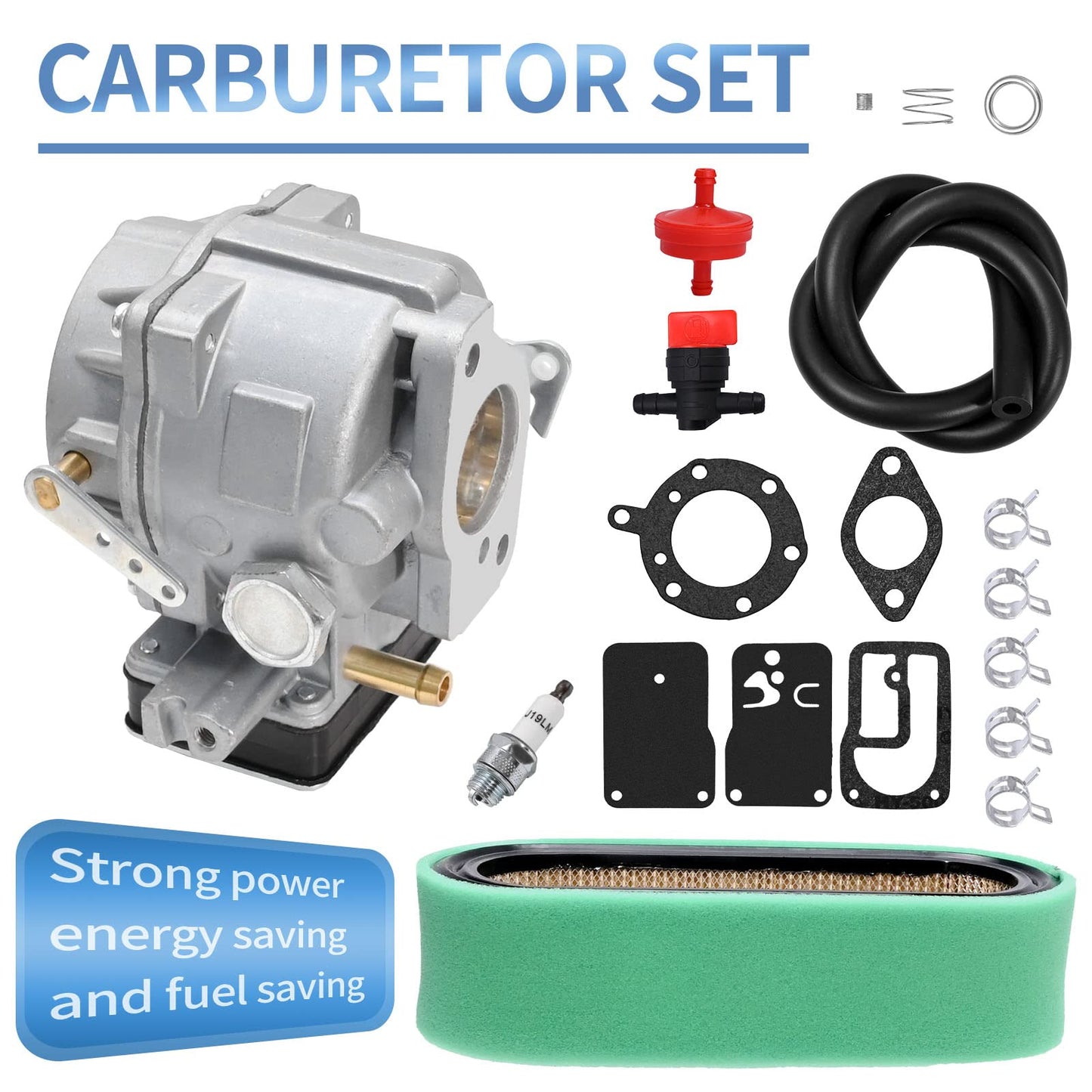 laffoonparts 693480 Carburetor Replacement for BS 693479 694056 Replaces 499306 495181 495026 499305 499307 with Fuel Pump Kit Gasket & Cleaning Tools