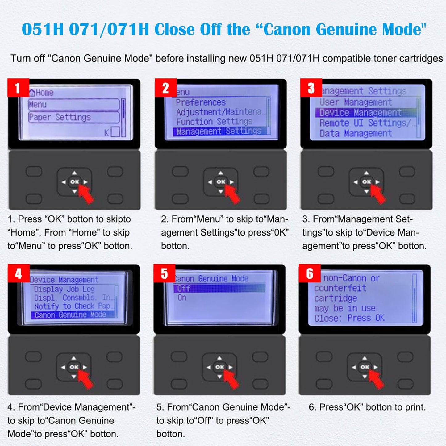 TOPRINT 071H CRG-071H CRG071H Compatible Toner Cartridge High Capacity 2500 Pages Black for Canon ImageCLASS LBP122 LBP122dw LBP120 Series MF270 Series