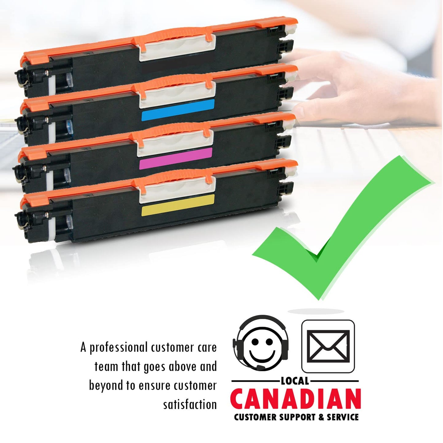 1 Set of 4 Inkfirst Compatible Toner Cartridges Replacement for HP CE310A CE311A CE312A CE313A 126A Color LaserJet Pro CP1025nw M175nw TopShot M275 MFP Black Cyan Magenta Yellow