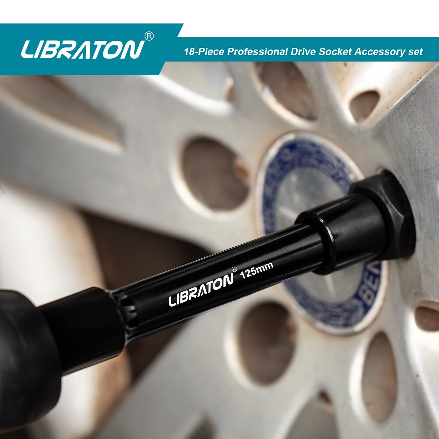 Libraton Socket Extension Set, Ratchet Extension Set, Extension Set 18PCs, Impact Extension Set, Socket Adapters, Swivel Sockets, Professional Drive Socket Accessories, 1/4 3/8 1/2