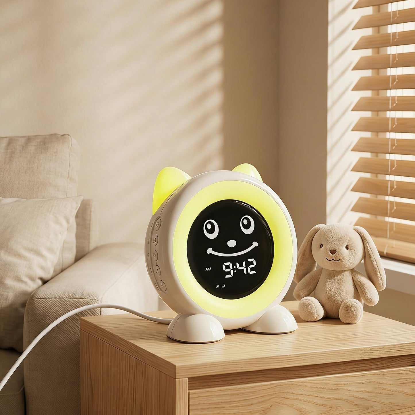 I·CODE Time to Wake Kids Alarm Clock,Toddler Sleep Training Clock with Night Light & Nap Timer,Gift for 2-10 Years Old Children Boys Girls