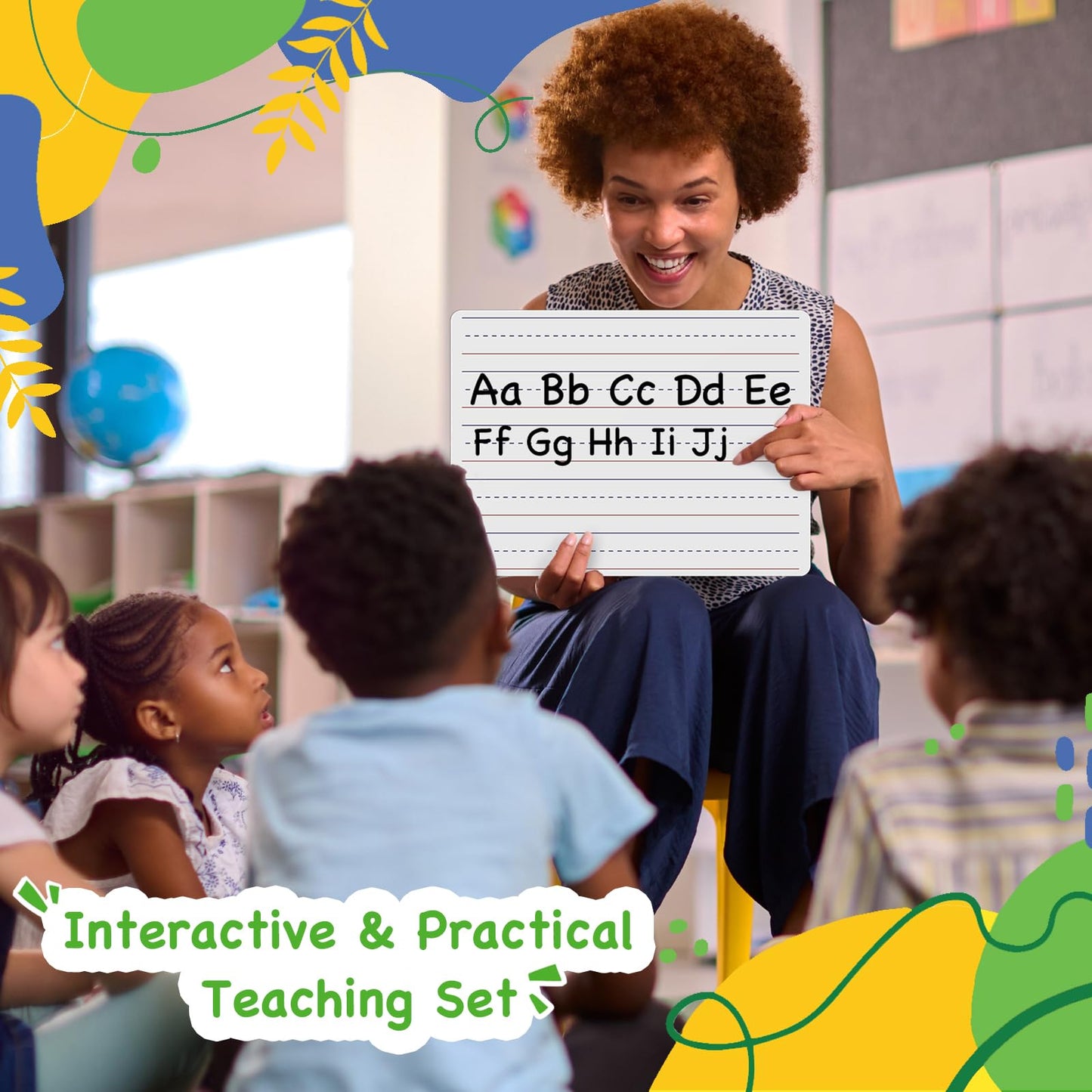 Ohuhu Small White Boards for Kids, 25 Pack, 9 x 12 Inch Mini Whiteboards for Students, Teacher &Classroom, Double Sided Lined/Plain Dry Erase Board Set - Includes 25 Boards, 25 Markers, 25 Erasers