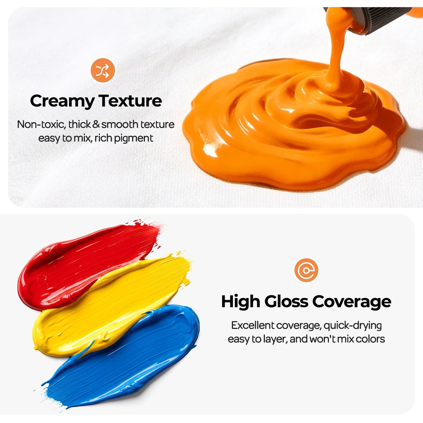 Nicpro 32 Colors Outdoor Acrylic Paint Bulk with Brush and Sponge, Knife, Non-Toxic Exterior Art Paint for Multi-surface Rock, Wood, Fabric, Leather, Ceramic, Canvas, Metal, Shoes and Wall Painting