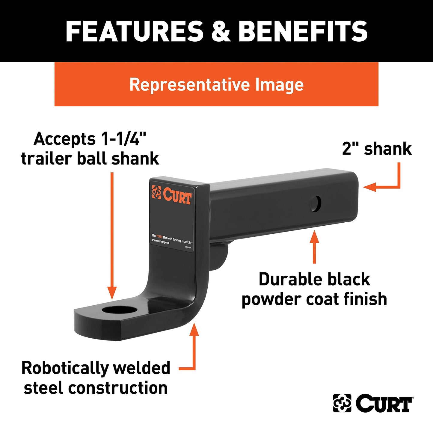Ball Mount 2" Drop Hollow