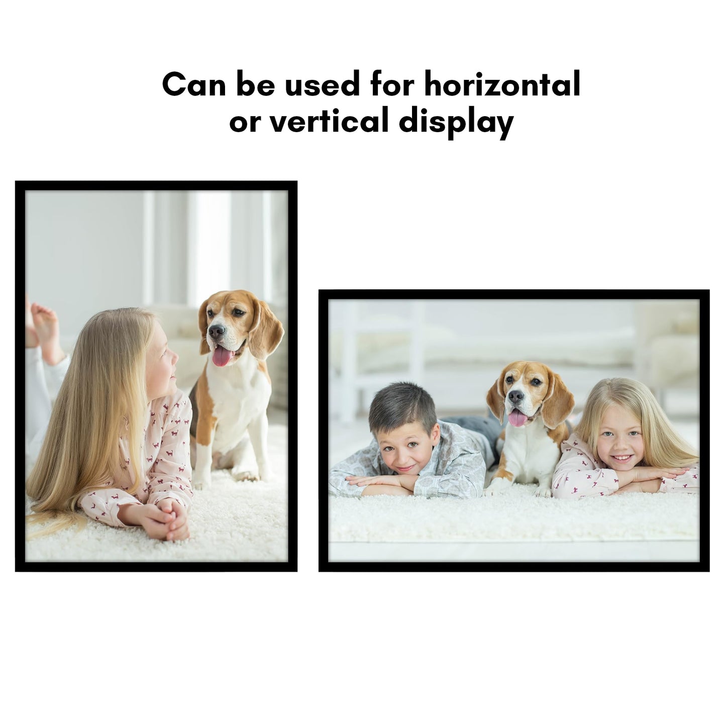 Americanflat 17x24 Picture Frame with Polished Plexiglass - Streamline Collection - Thin Border Picture Frame for Wall Display - Hanging Hardware Included - Black