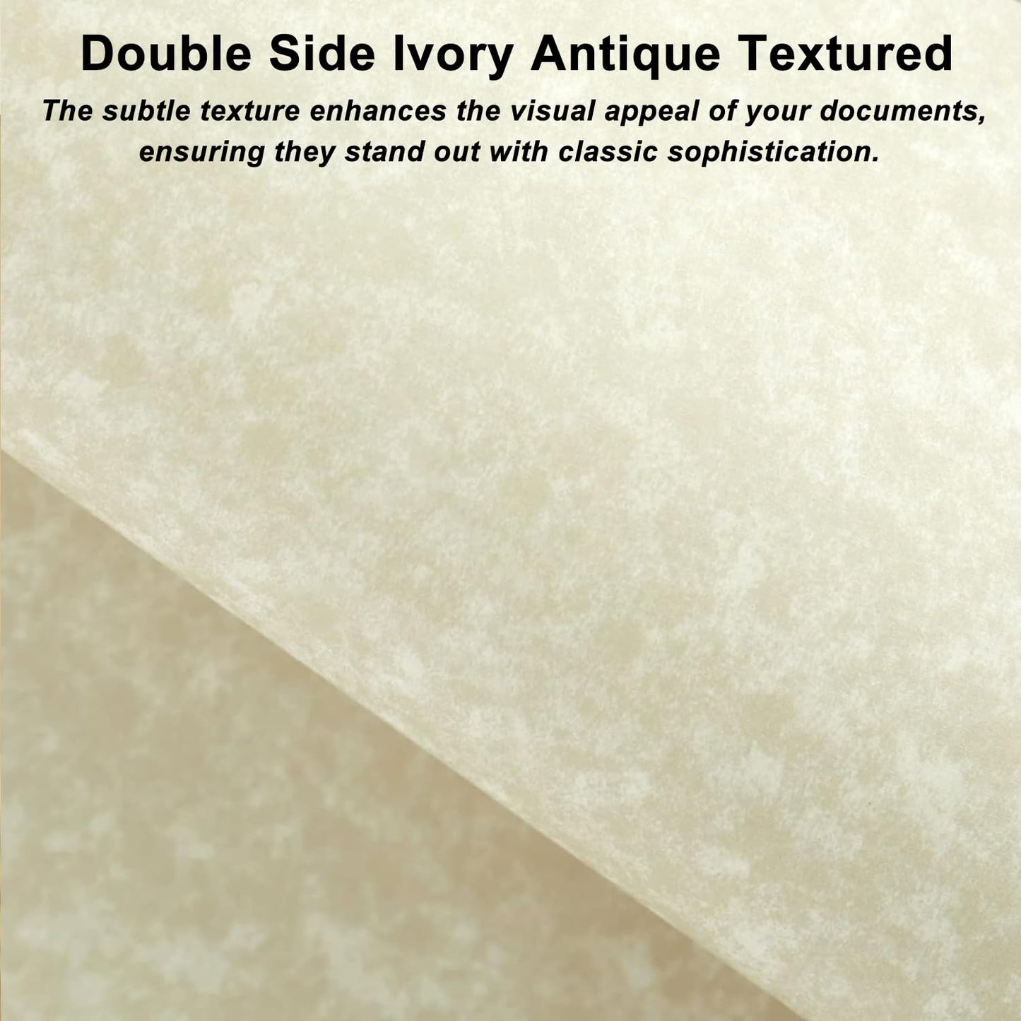 Acidea 100 Sheets Printed Parchment Paper, 180GSM Thickened Blank Certificate Printing Paper, 8.5 x 11 Inch Standard Letter, Ivory Antique Textured Parchment Papers for Writing Resume, Diploma