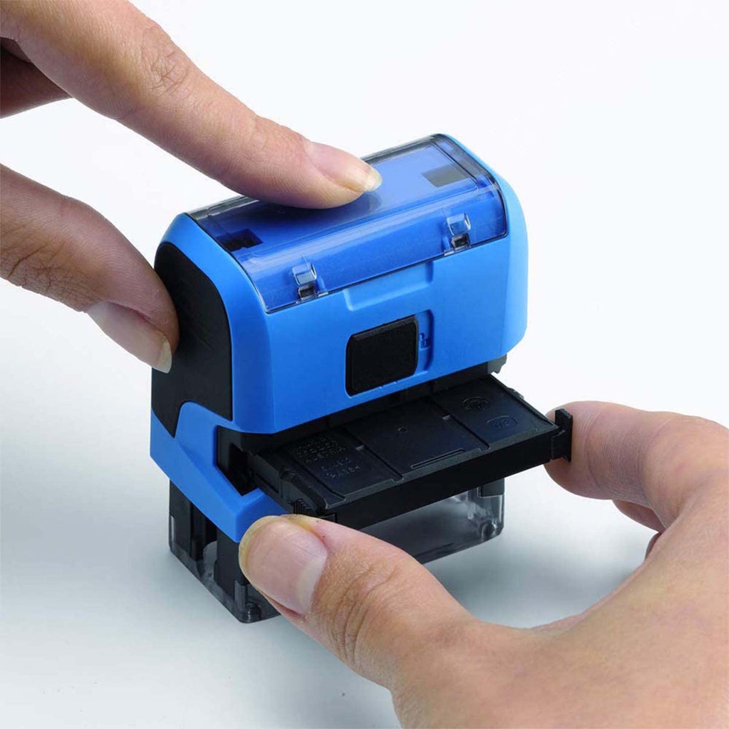 Trodat Printy 4912 Typo Self Inking Rubber Stamp – DIY with 4 Lines Text, Black, 47 x 18 mm
