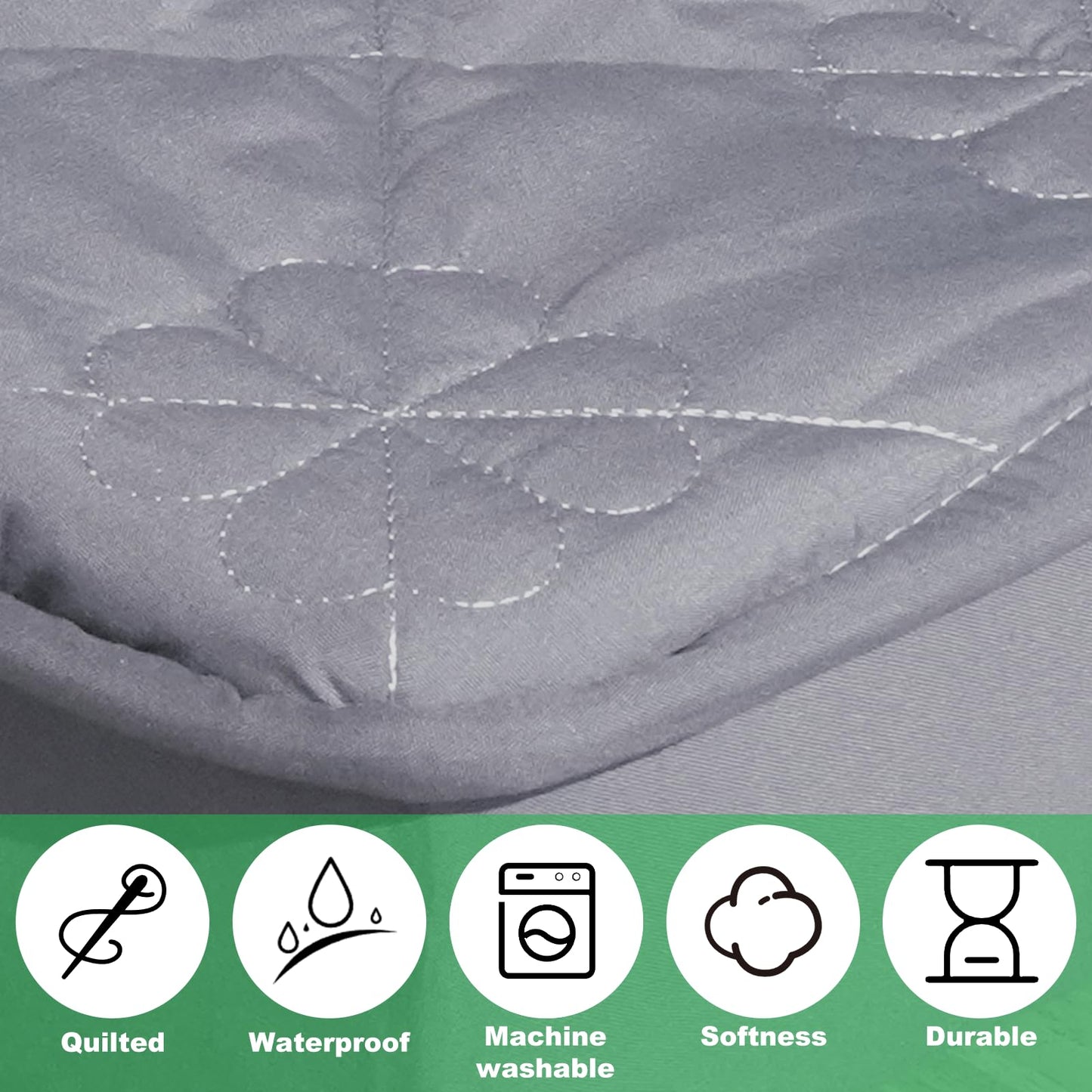 Greatbond Dog Bed Covers Replacement Washable, Waterproof Dog Bed Liner, 2 Pack 35" x 44" Ultra Soft Noiseless Removable Bed Sheets for Pets, Cover Only ﻿