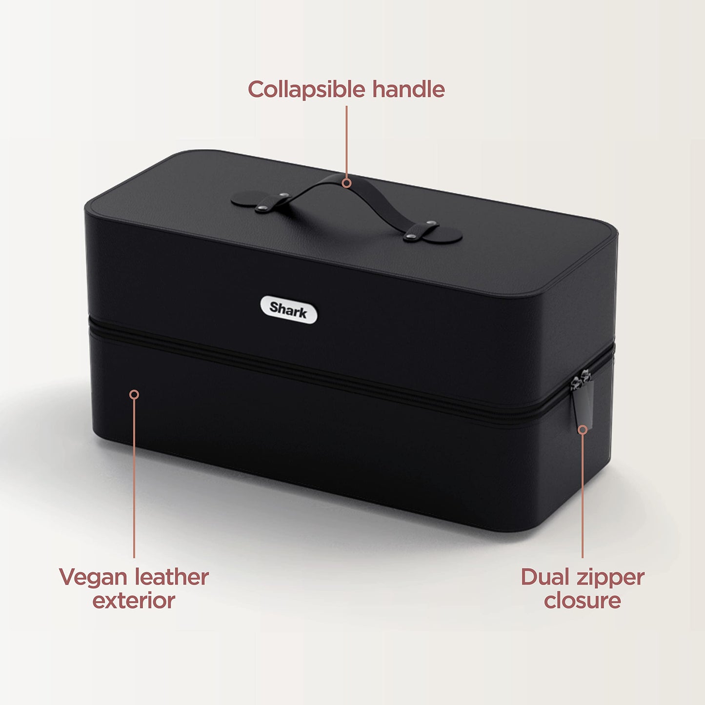 Shark FlexStyle Air Styling & Drying System Storage Case, Vegan Leather Travel Case, Black, XHD400SAC