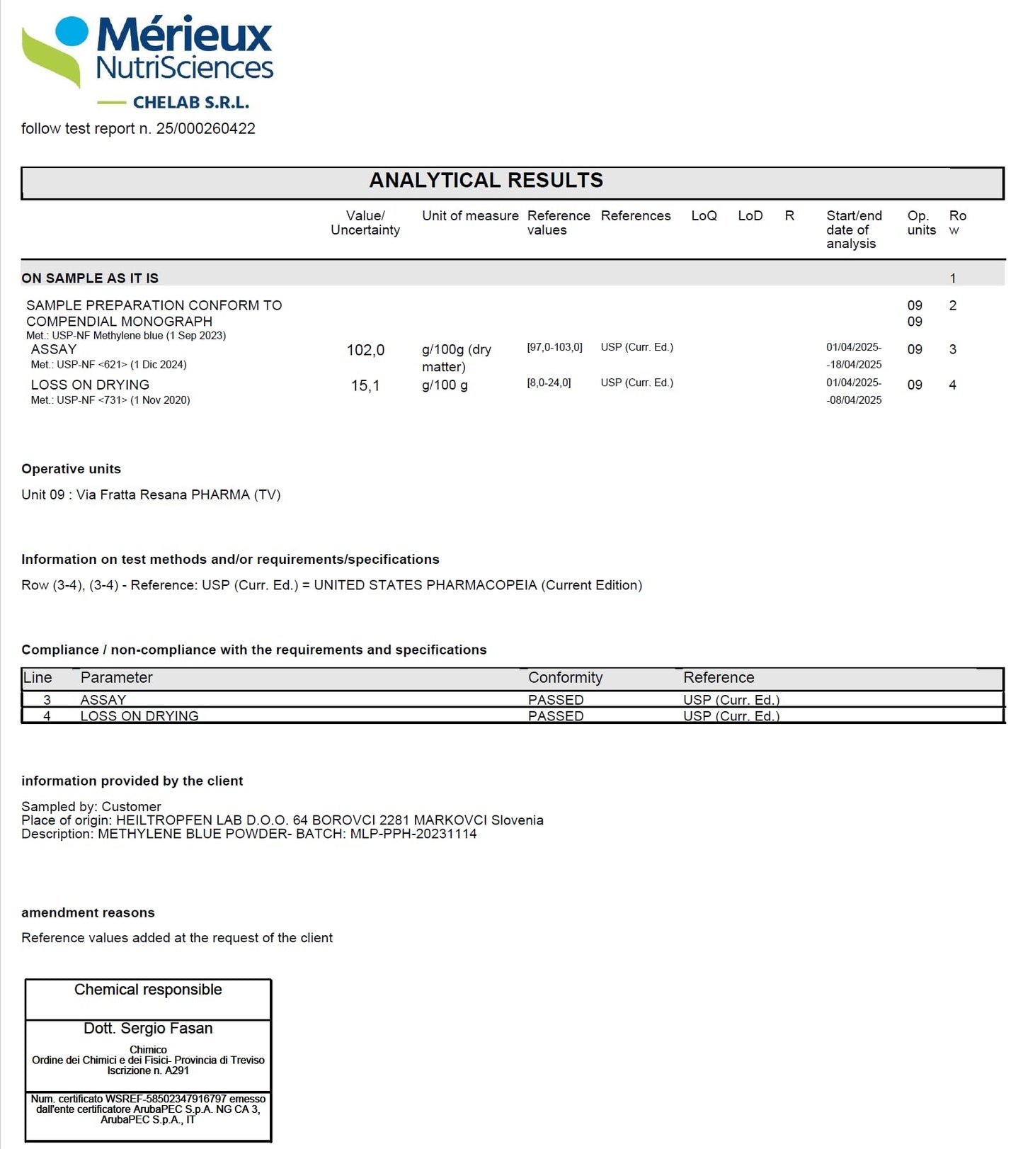 2x Methylene Blue 1% solution | 2x 3.4 Fl Oz - 2x 100 ml | Ultra High Purity | USP Pharma Grade Ingredients - Third-Party Tested | Formaldehyde free | Set of two | Glass Bottle | Heiltropfen®