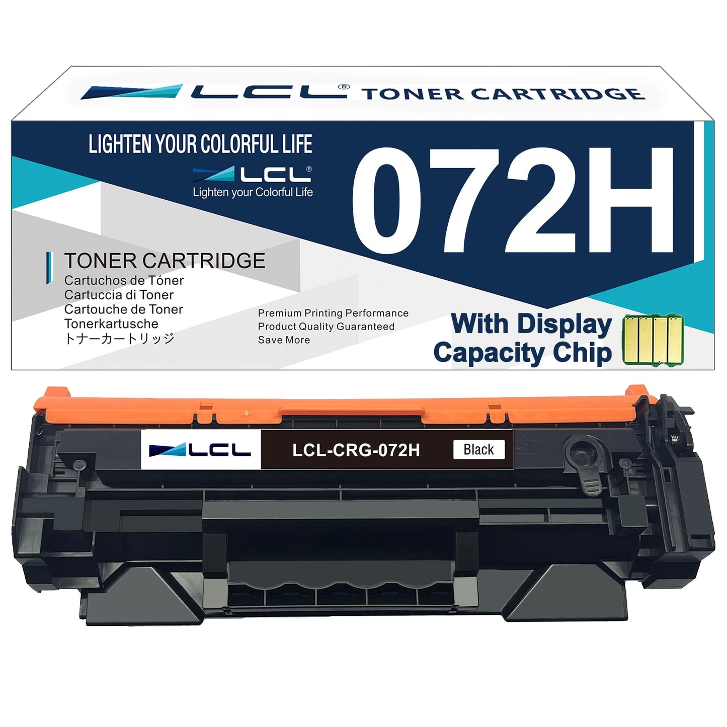 LCL CRG-072H Black Toner Cartridge Replacement for Canon 072 072H CRG072H Compatible with imageCLASS MF280 MF284dw MF286dw MF287dw MF288dw MF289dw LBP171dw LBP172dw(1-PK, Indicate Toner Level)