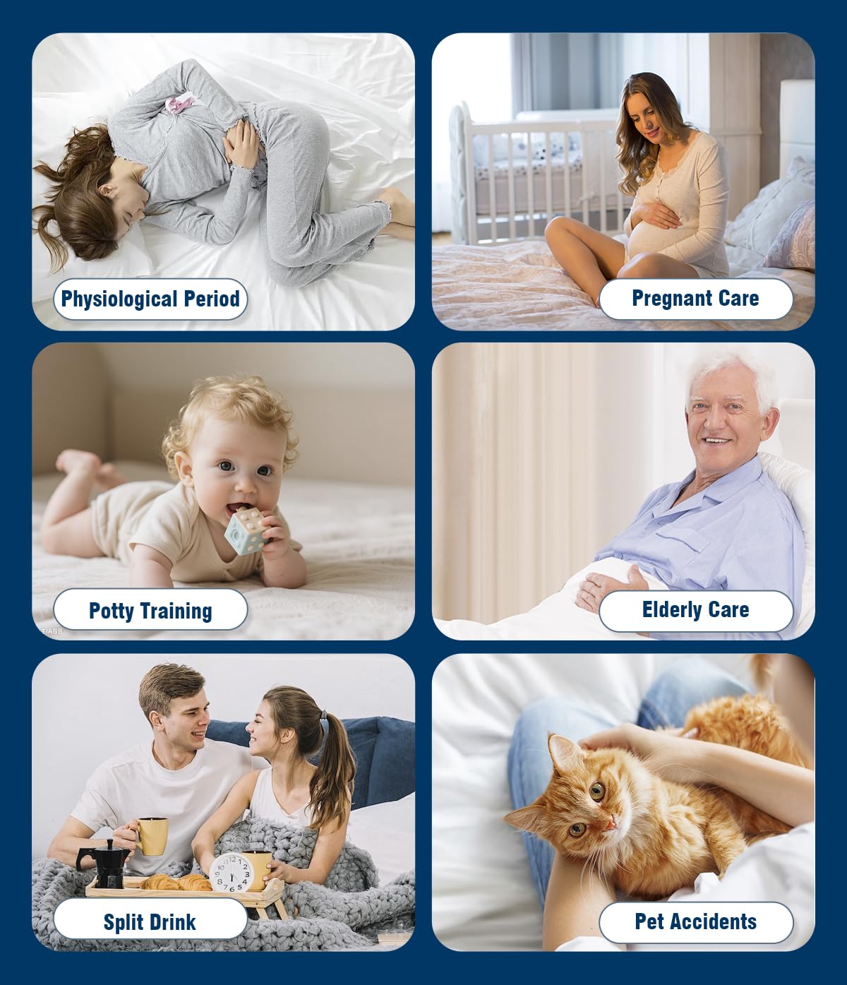 Waterproof Mattress Protector King Size, Soft Breathable Mattress Pad with Deep Pocket 8"-21", Noiseless 3D Air Fabric Cooling Mattress Cover for Bed, Machine Washable, White