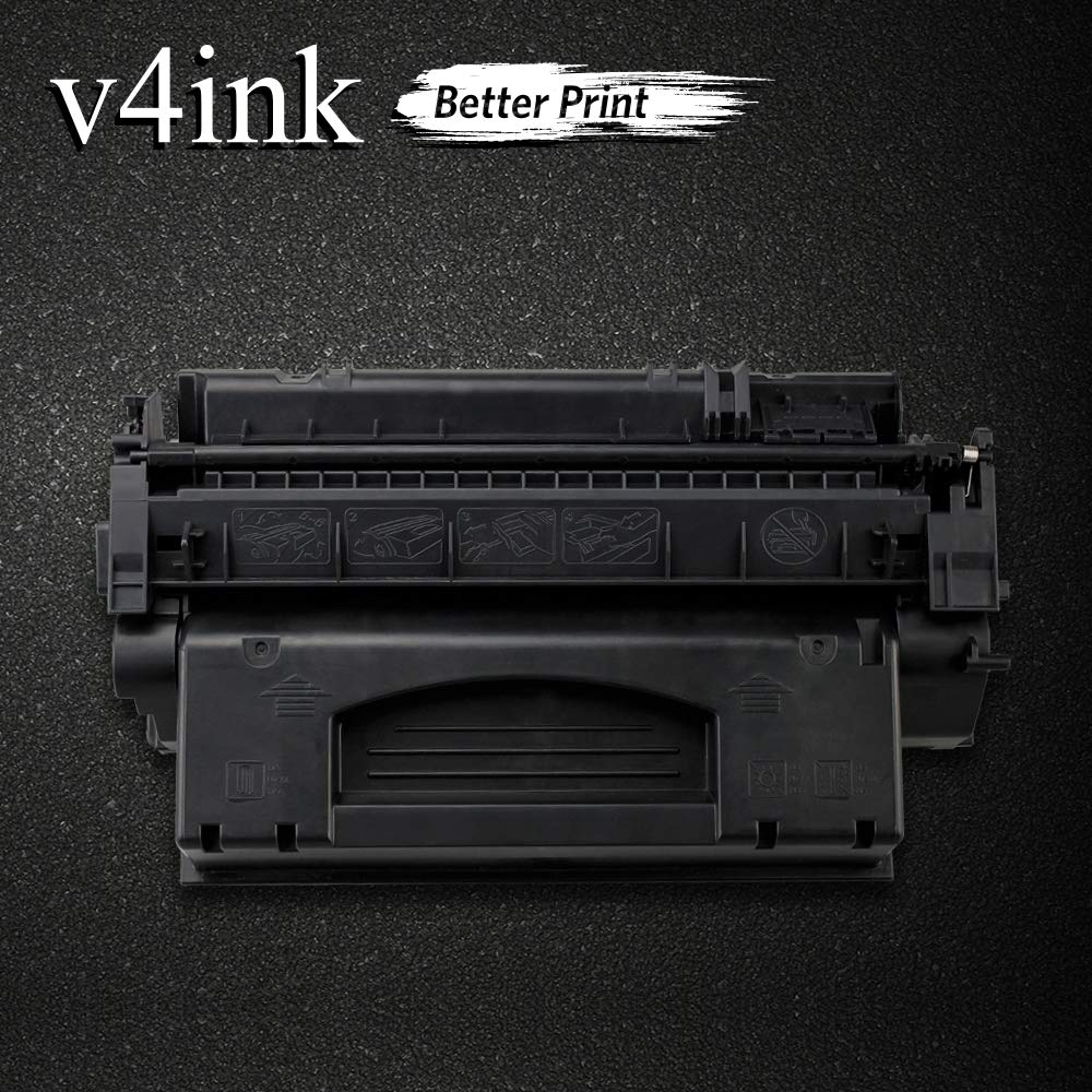 V4INK Compatible Toner Cartridge Replacement for HP 49X Q5949X HP 53X 7553X (Black, 1-Pack), for use in HP LaserJet P2010 P2014 P2015 P2015d P2015dn P2015n P2015x M2727MFP M2727nf MFP Printer