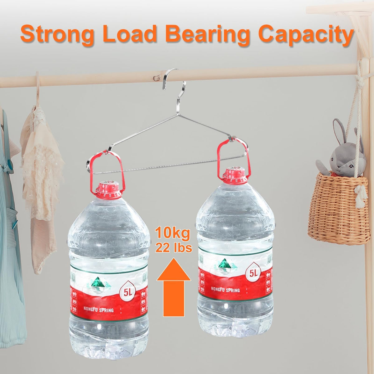 Jiang&Rong Stainless Steel Hangers 20 Pack, 16.5 Inches Coat Hangers, Strong Metal Heavy Duty Hangers, Space Saving Clothes Hanger, Non Slip Hangers, Adult Hangers, Bulk Hangers, Silver Hangers