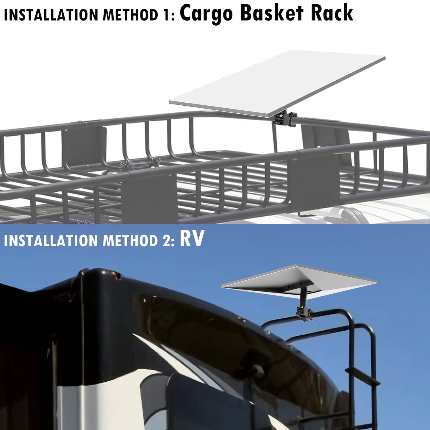 Starlink Gen 3 RV Ladder Mount & Roof Rack Mount - Load-Bearing 200lbs, Adjustable Installation Range 0.8-1.17” for RV Ladder,Roofs, SUVs, and Outdoor Use