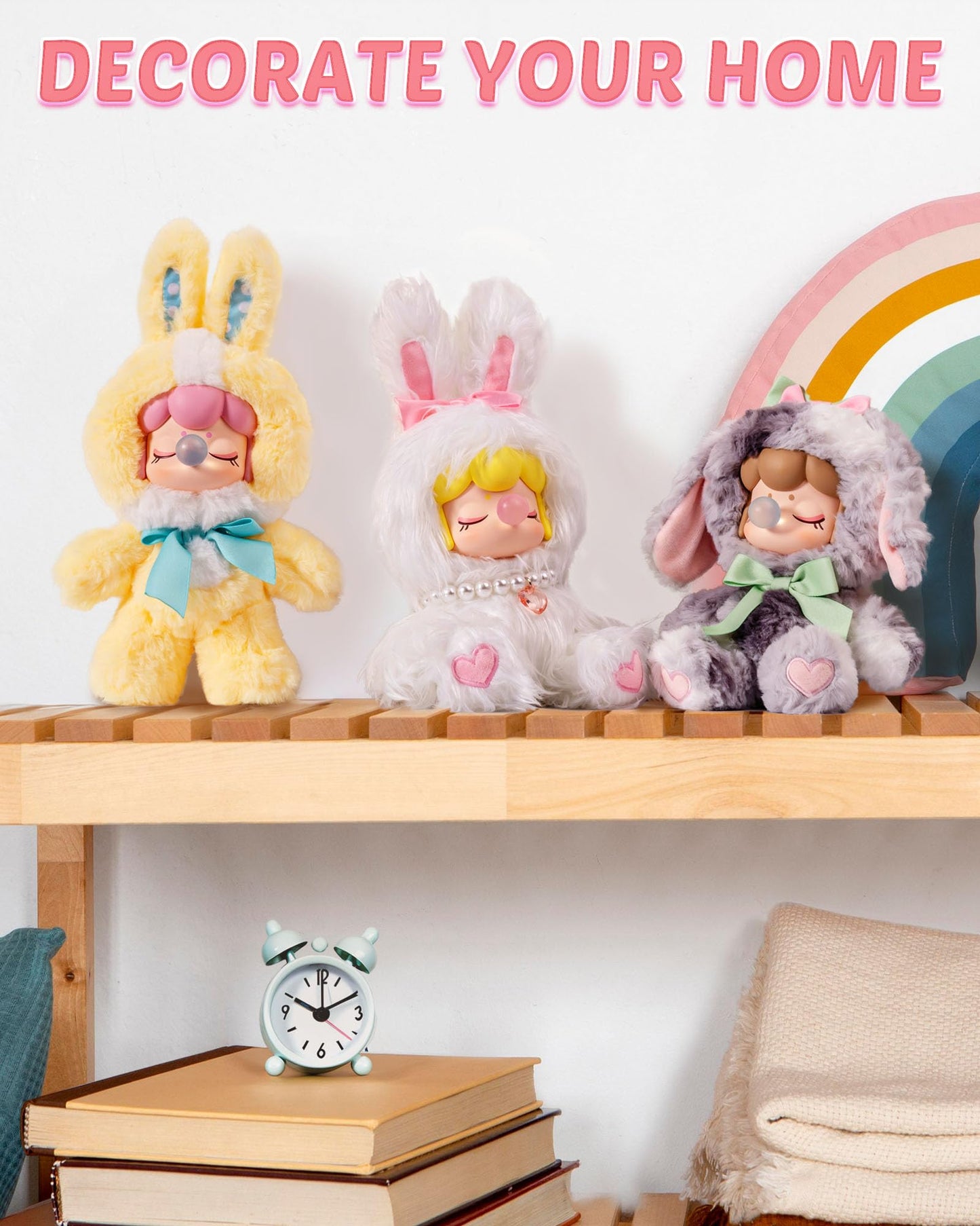 Rolife Nanci Bunny Stuffed Animal Plush Doll,8-11 Inches Cute Anime Blind Box Figures,Mystery Box Popular Soft Collectible Toy for Toddlers Baby Girls Women,Creative Christmas Birthday Gifts