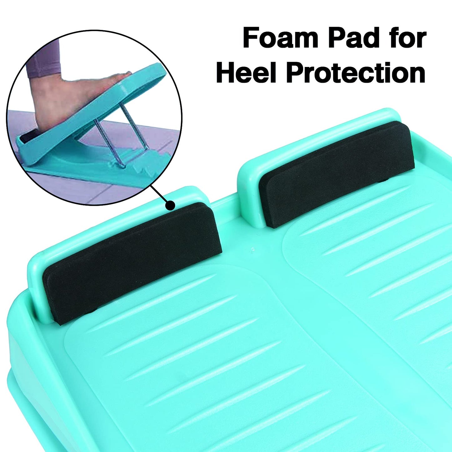 JADE KIT Slant Board Calf Stretcher Adjustable 4 Angles Anti Slip Incline Board for Stretching, Ankle Stretch Board Calf Stretch Incline Board for Heel, Hamstring, Achilles, Leg Calves, Blue