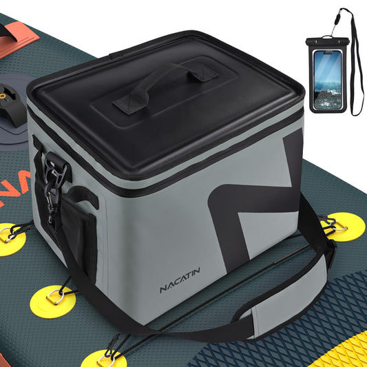 Cooler Bag, Large 5-Layer Leakproof Insulated Cooler with Bottle Opener, Removable Inner Liner Cooler Bag for Travel, Camping, Picnic, Paddle Board