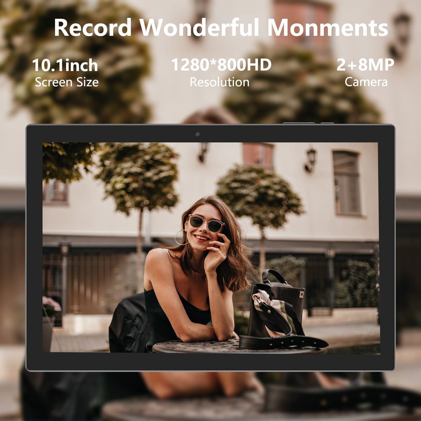 10 Inch Tablet, 64GB Storage Tablets, Android 14 Tab, 1024GB Expand,2MP+8MP Camera, Quad-Core Processor 8GB RAM WiFi 6000MAH Battery 10.1'' IPS HD Touch Screen Tableta (Black)