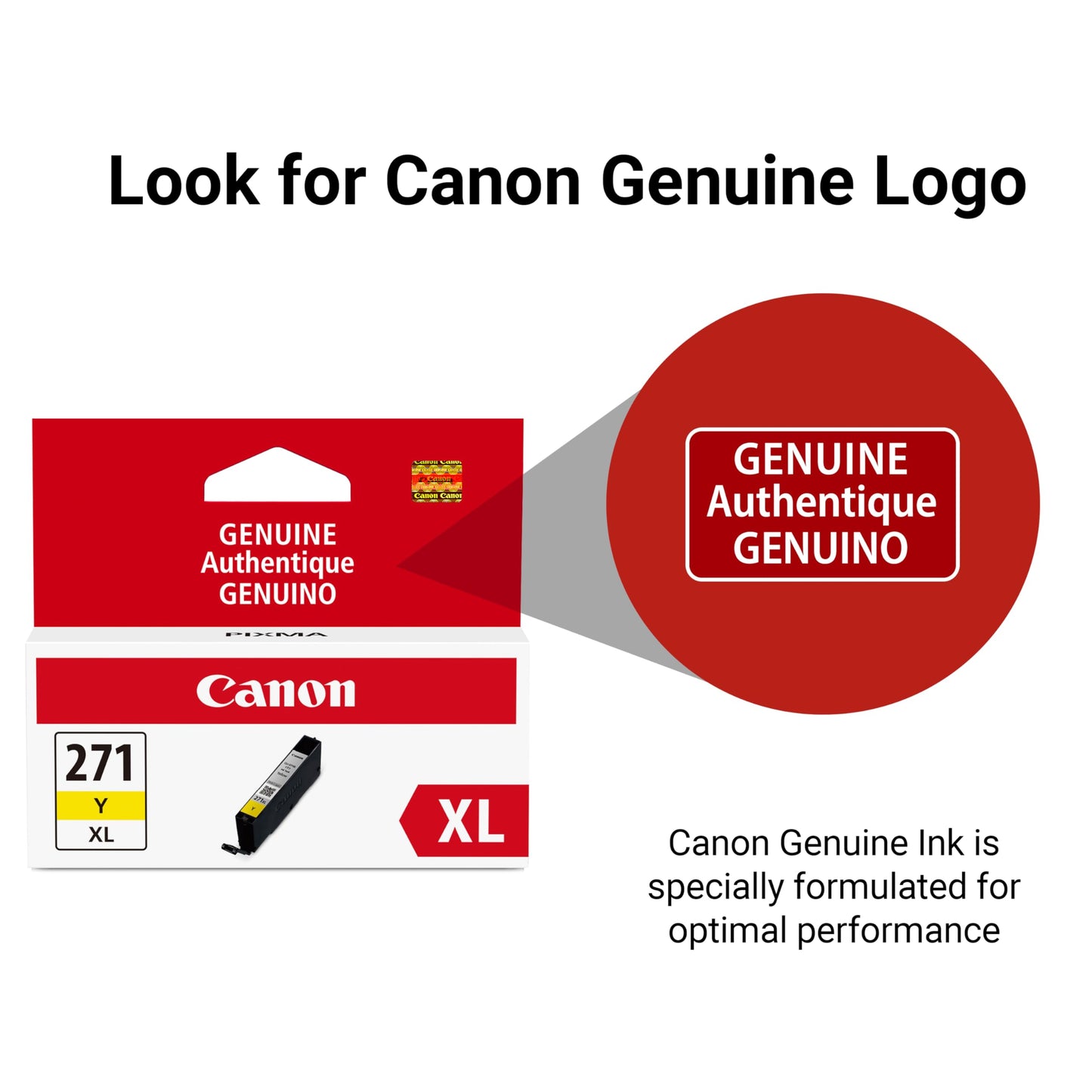 Canon Genuine Canon CLI-271XL HIGH Yield Ink Cartridge, Yellow