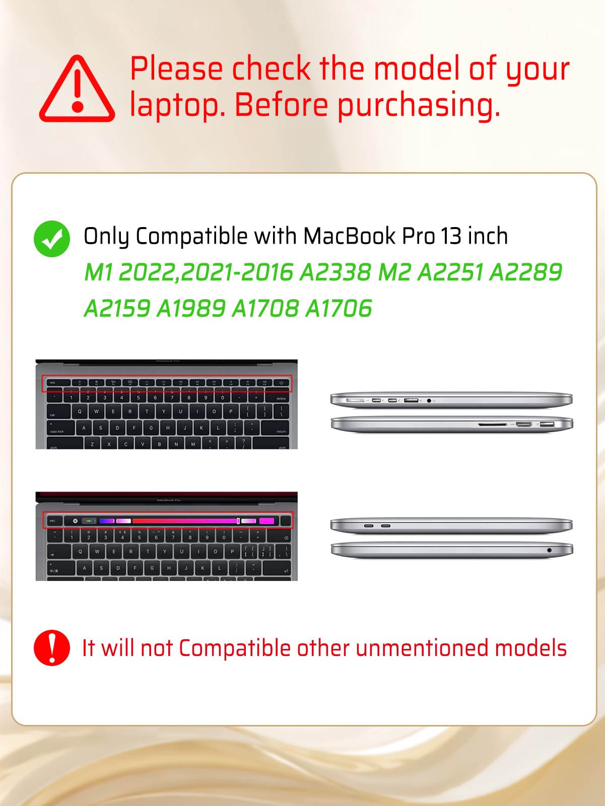 Seorsok Compatible with MacBook Pro 13 inch Case M2 2023,2022,2021-2016 A2338 M1 A2251 A2289 A2159 A1989 A1708 A1706,Elegant Plastic Hard Shell Case with Transparent Keyboard Cover,Pink Woven Fabric