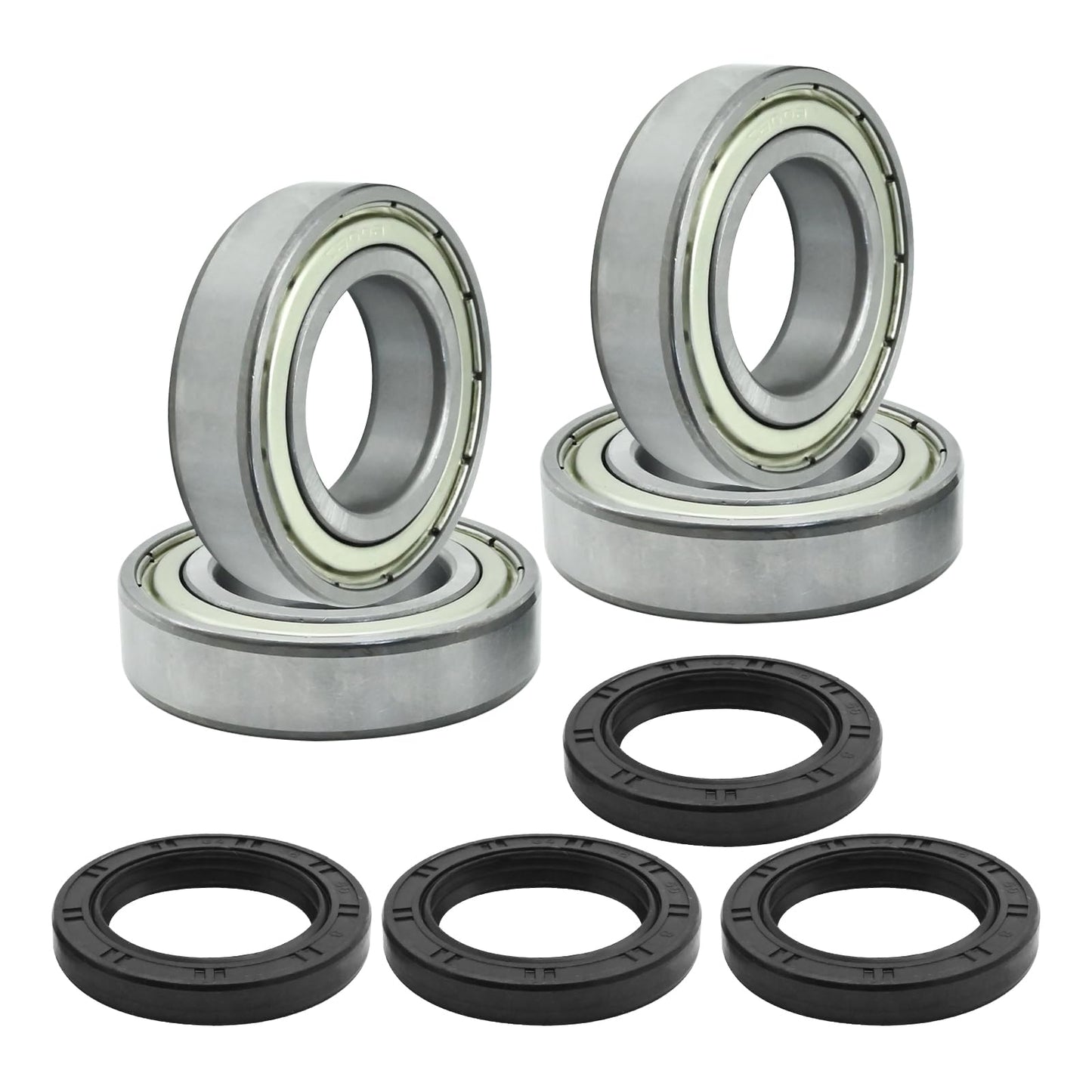 DUZFOREI Front Wheel Bearing and Seal Kit 4 Pcs with Seal Replacement for Yamaha Grizzly 350 450 Kodiak 400 450 Big Bear 2WD 4WD Bruin 350 Replace #93306-006Y2-00